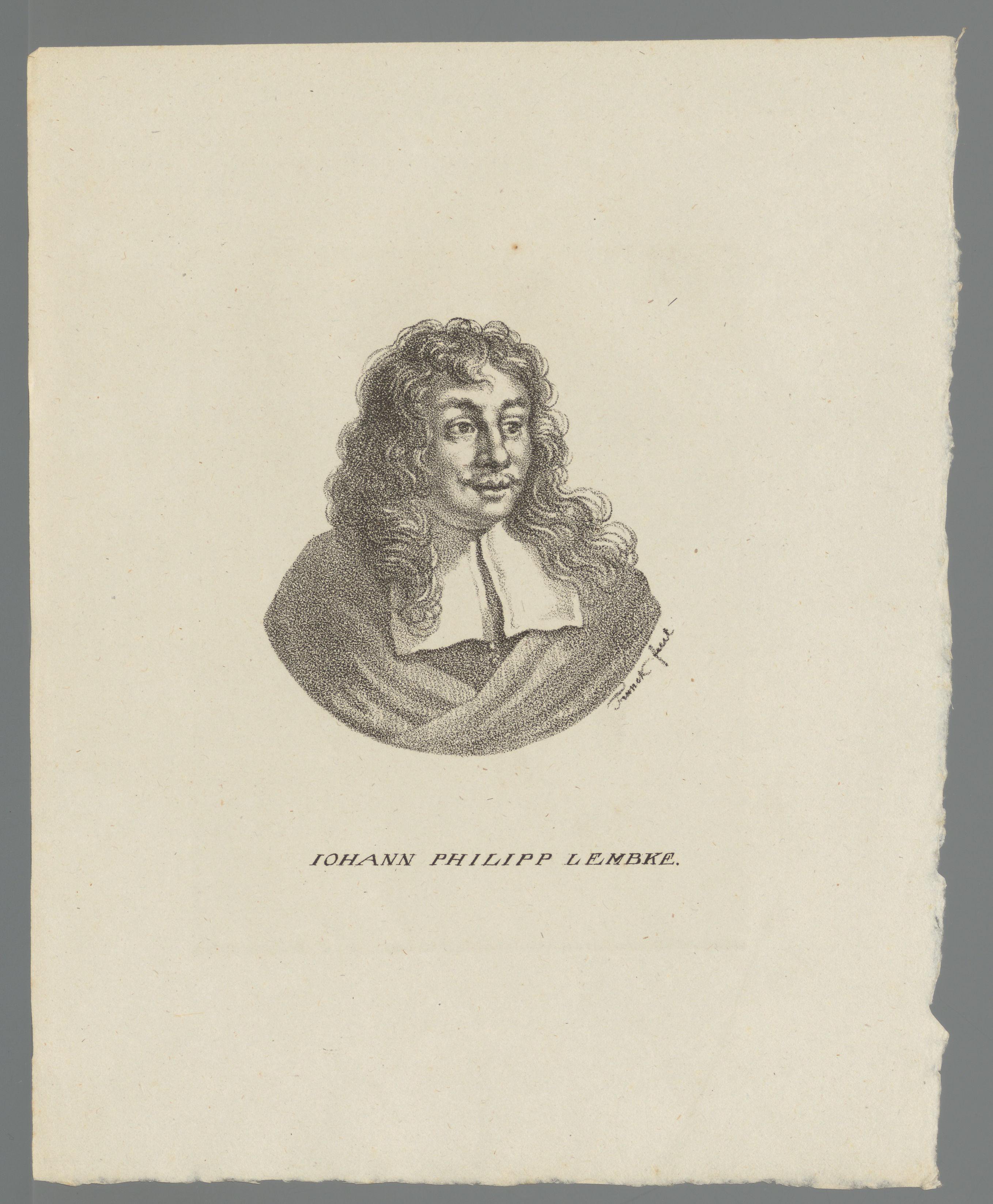 Portret van Johann Philipp Lemke