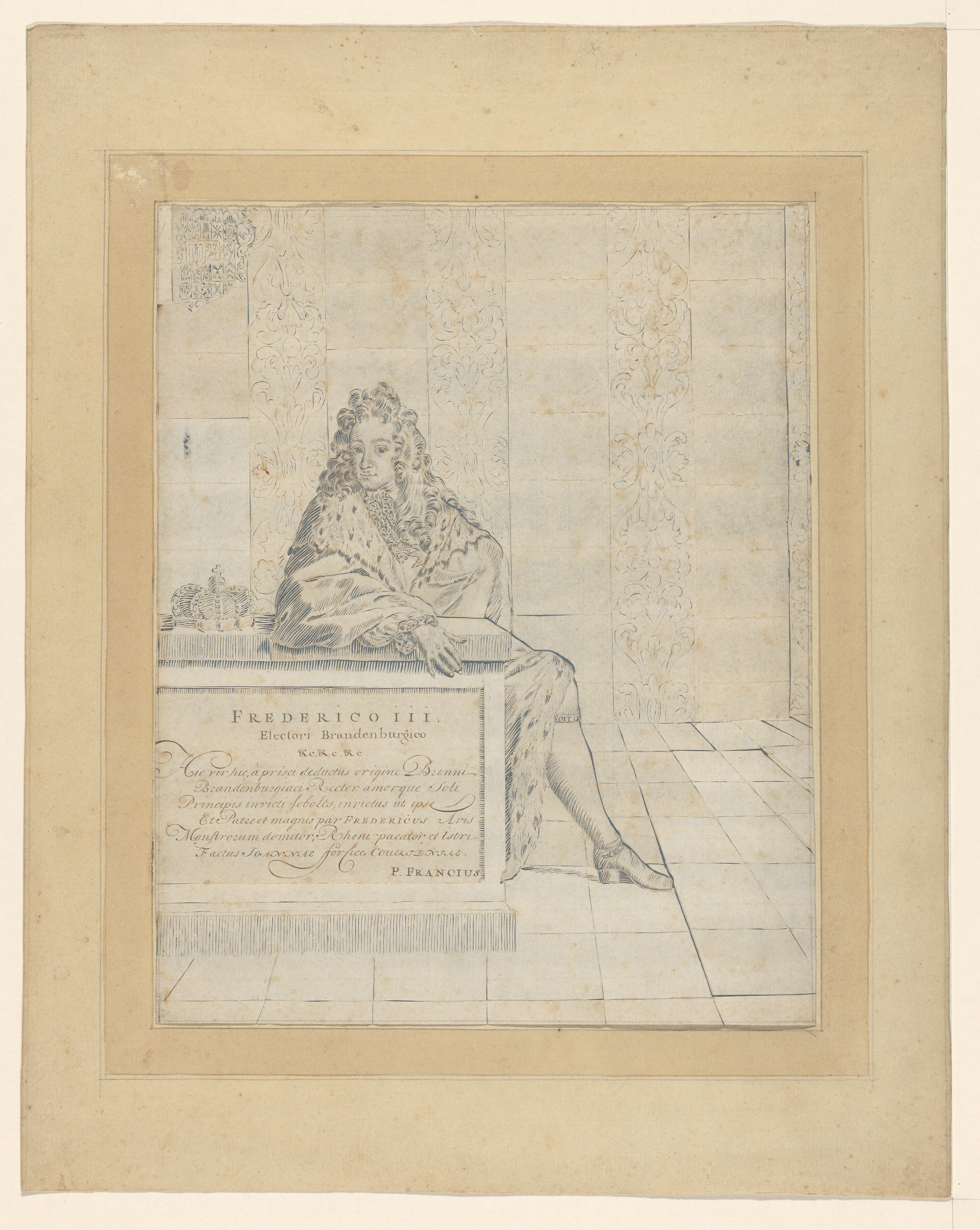 Portret van Frederik I koning van Pruisen