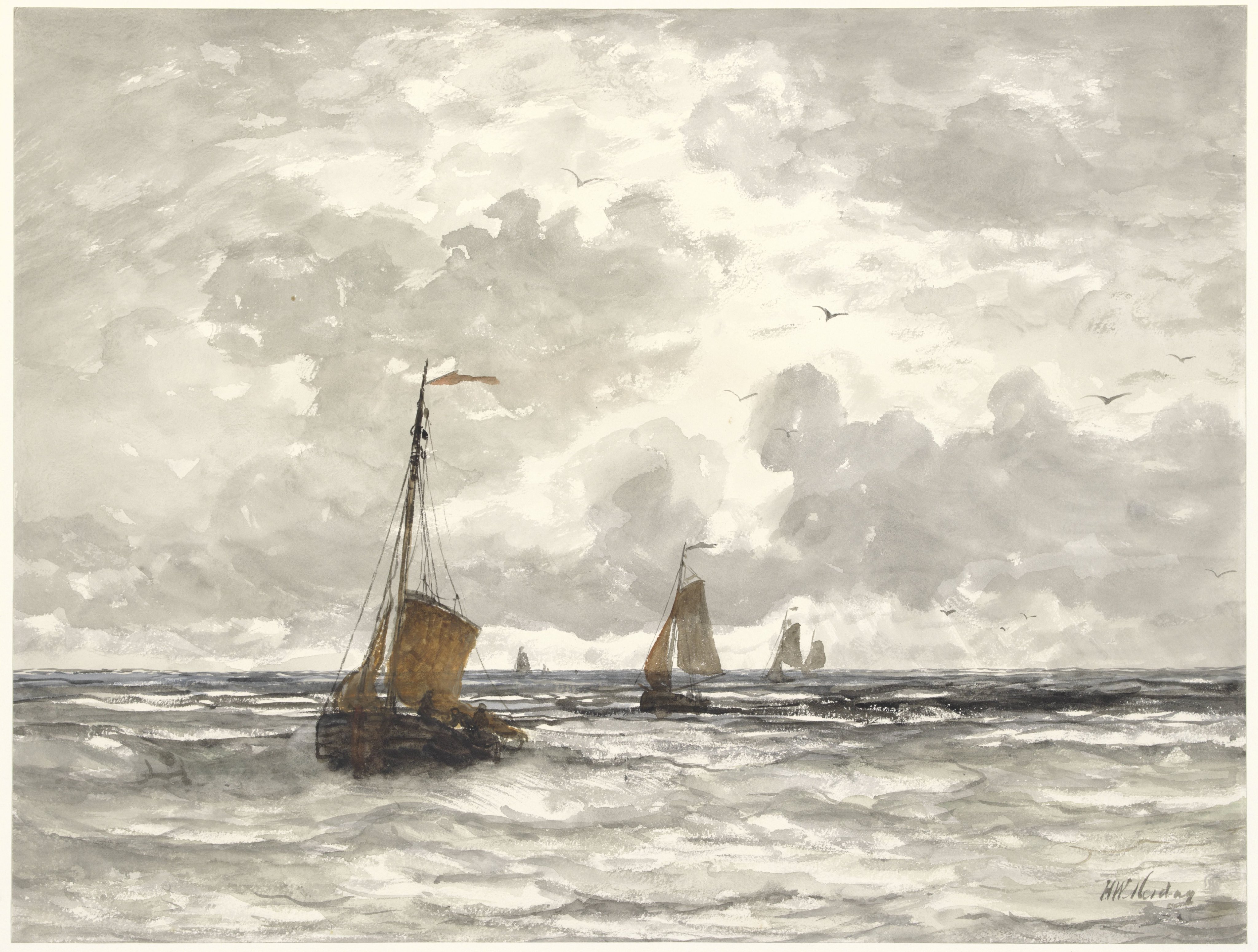 Fishing Boats on the Breakers