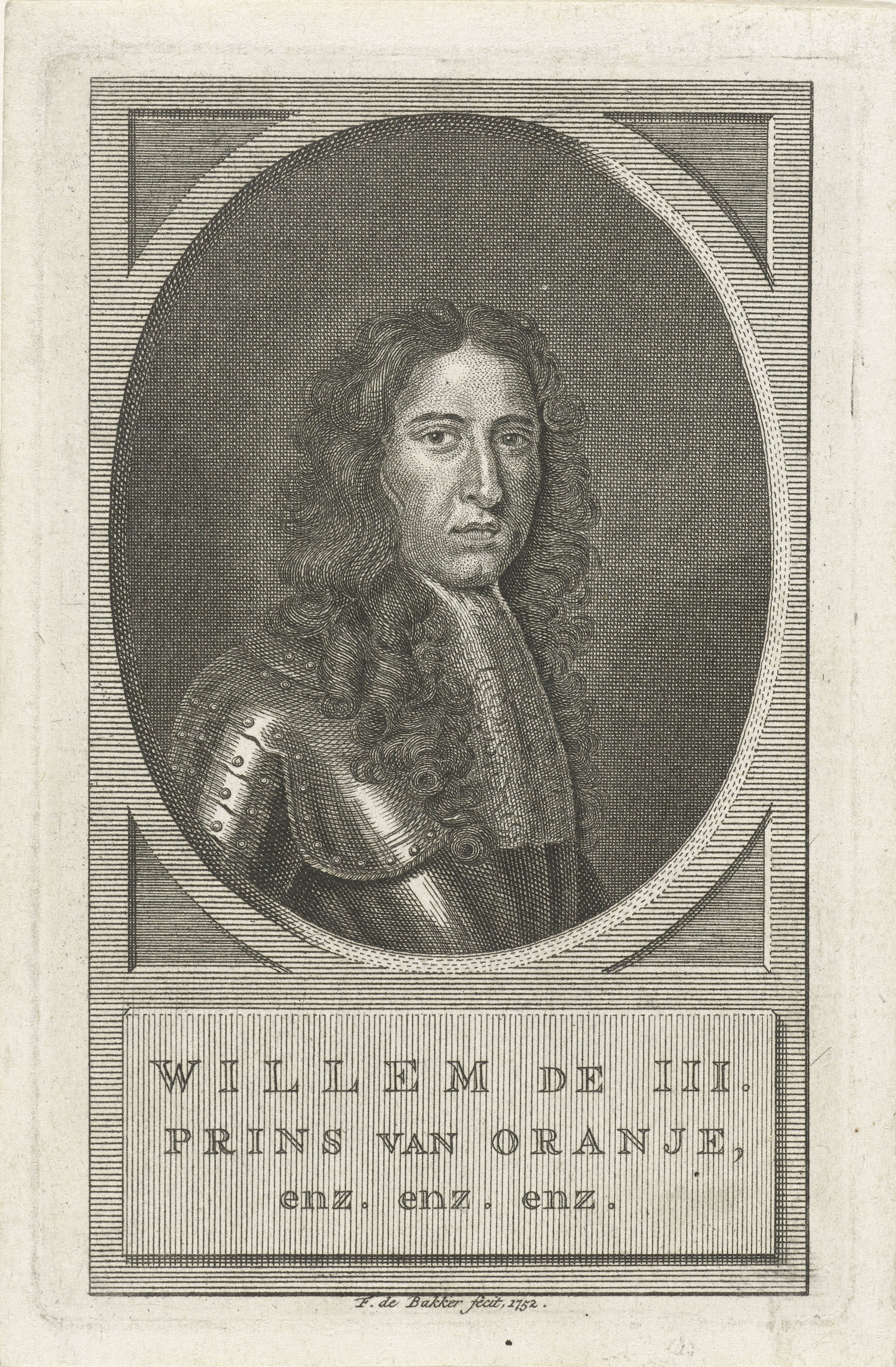 Portret van Willem III prins van Oranje-Nassau