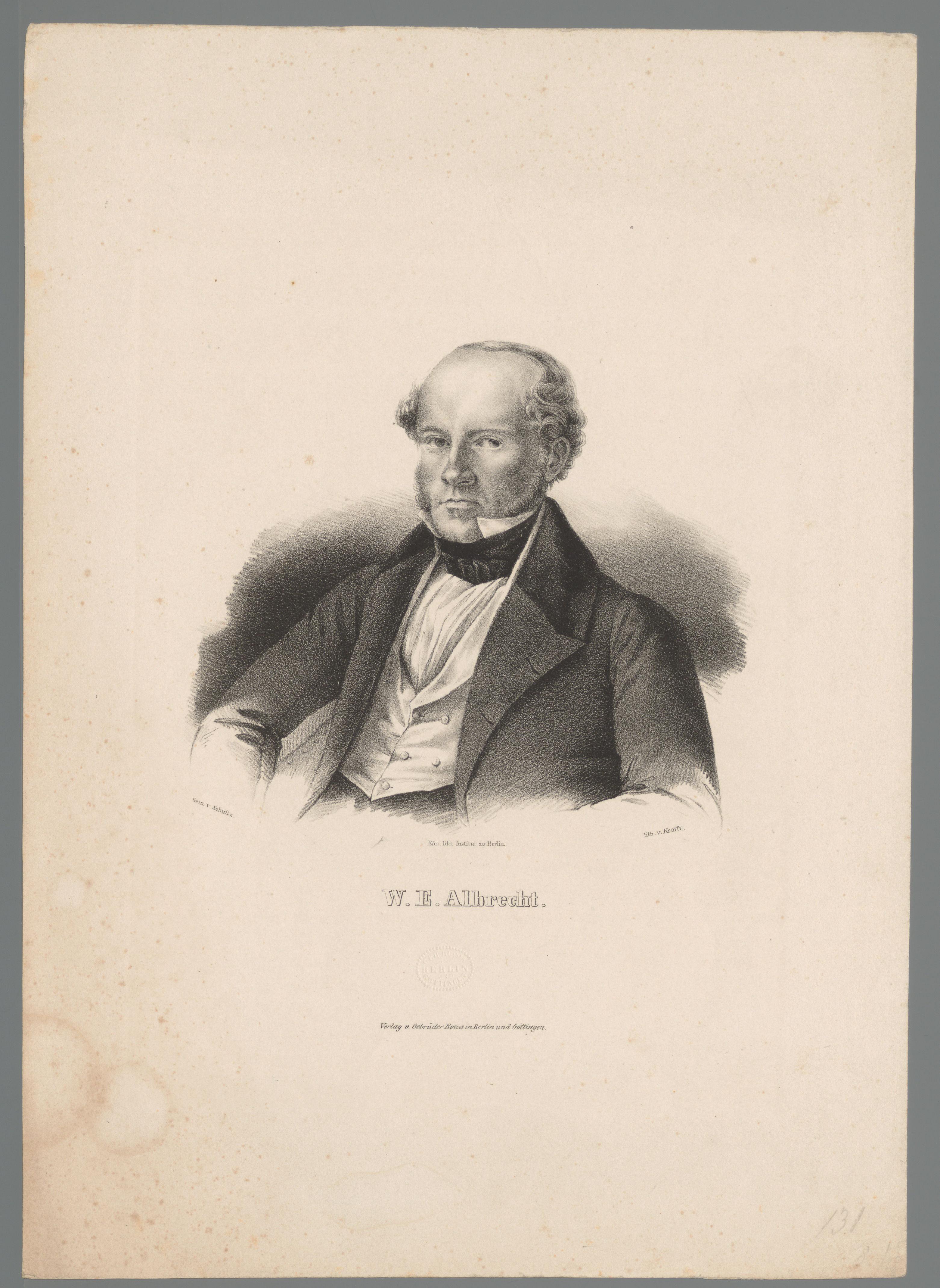 Portret van Wilhelm Eduard Albrecht