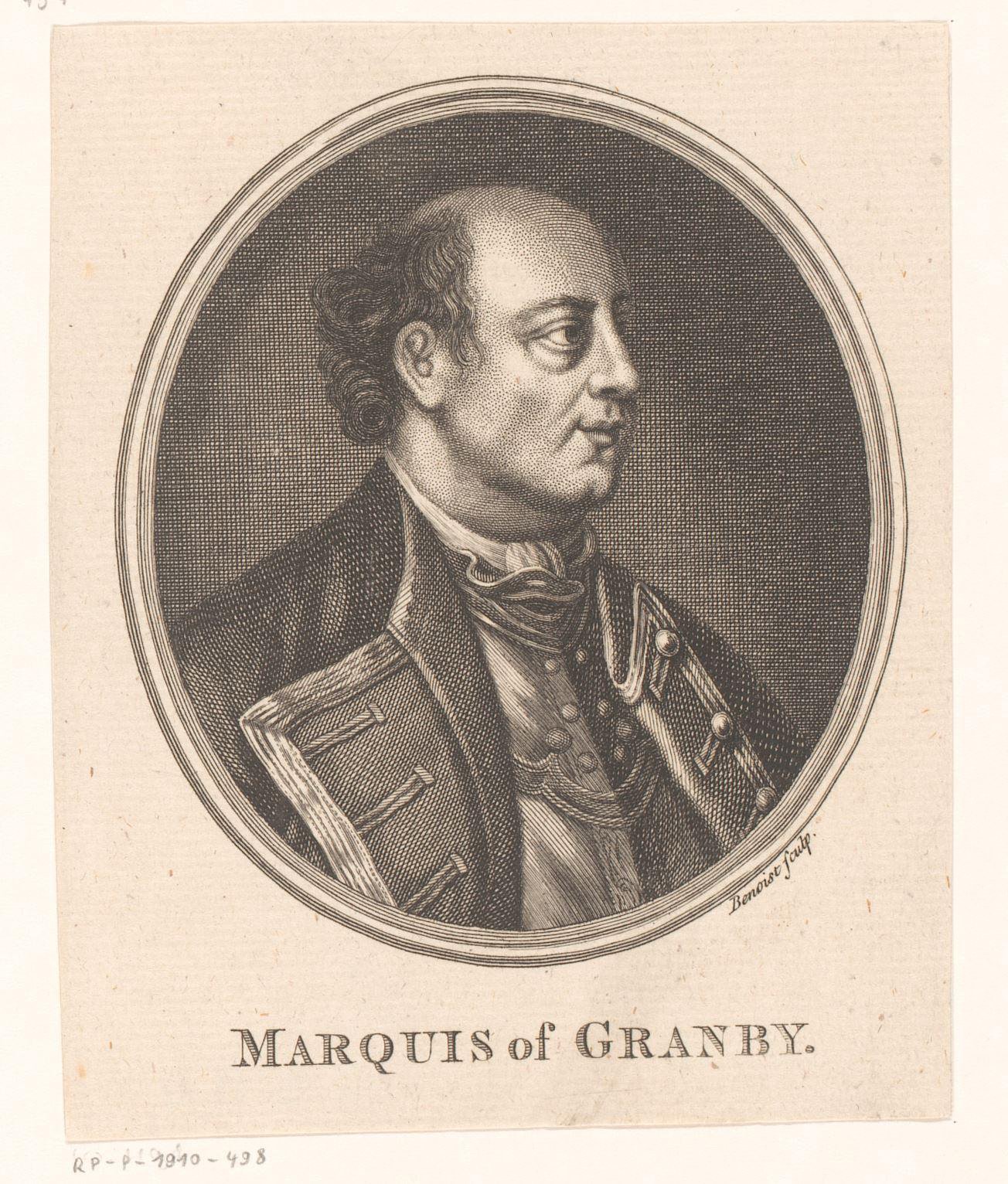 Portret van John Manners, markies van Granby