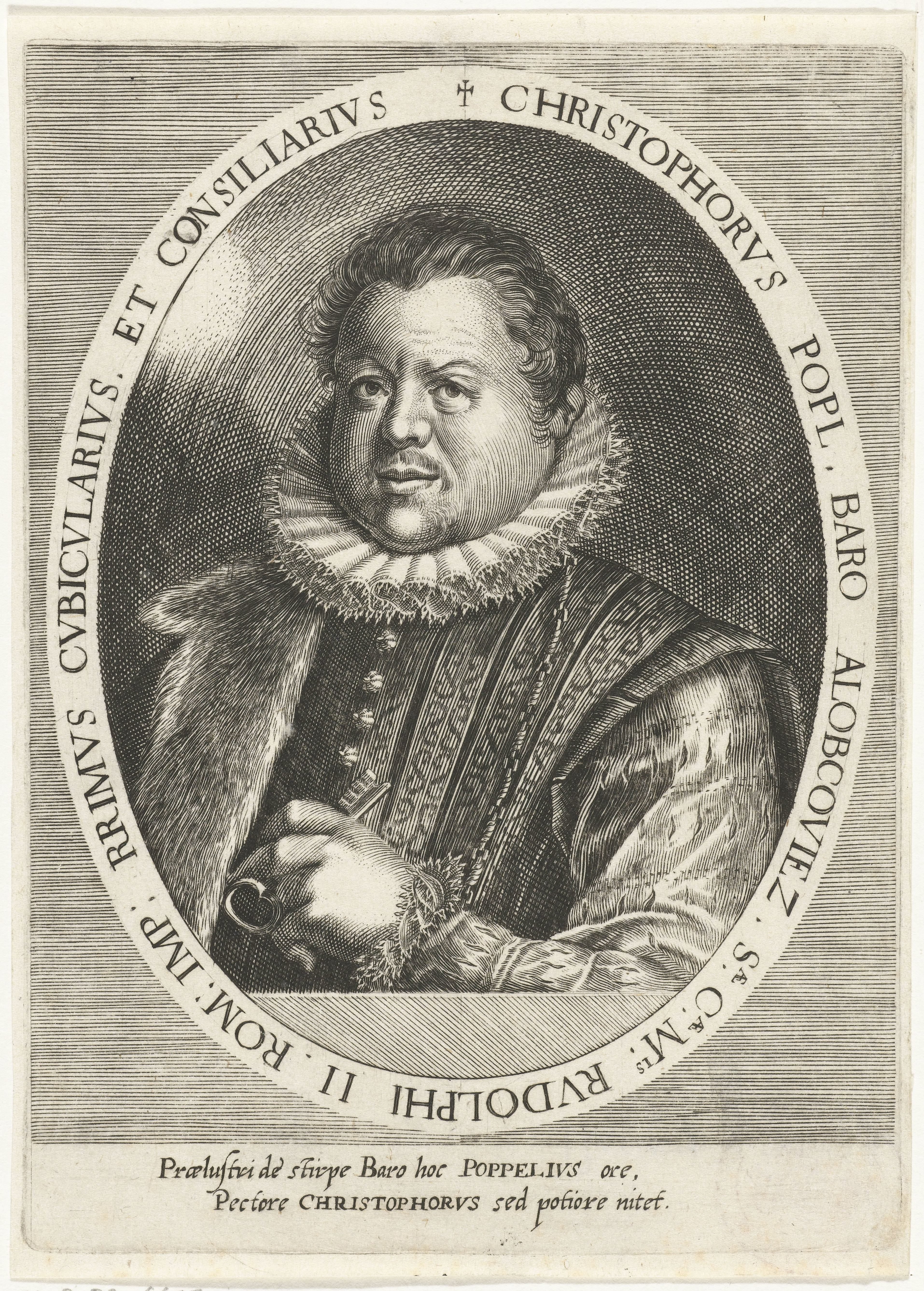 Portret van Christoph Popel vrijheer van Lobkowitz