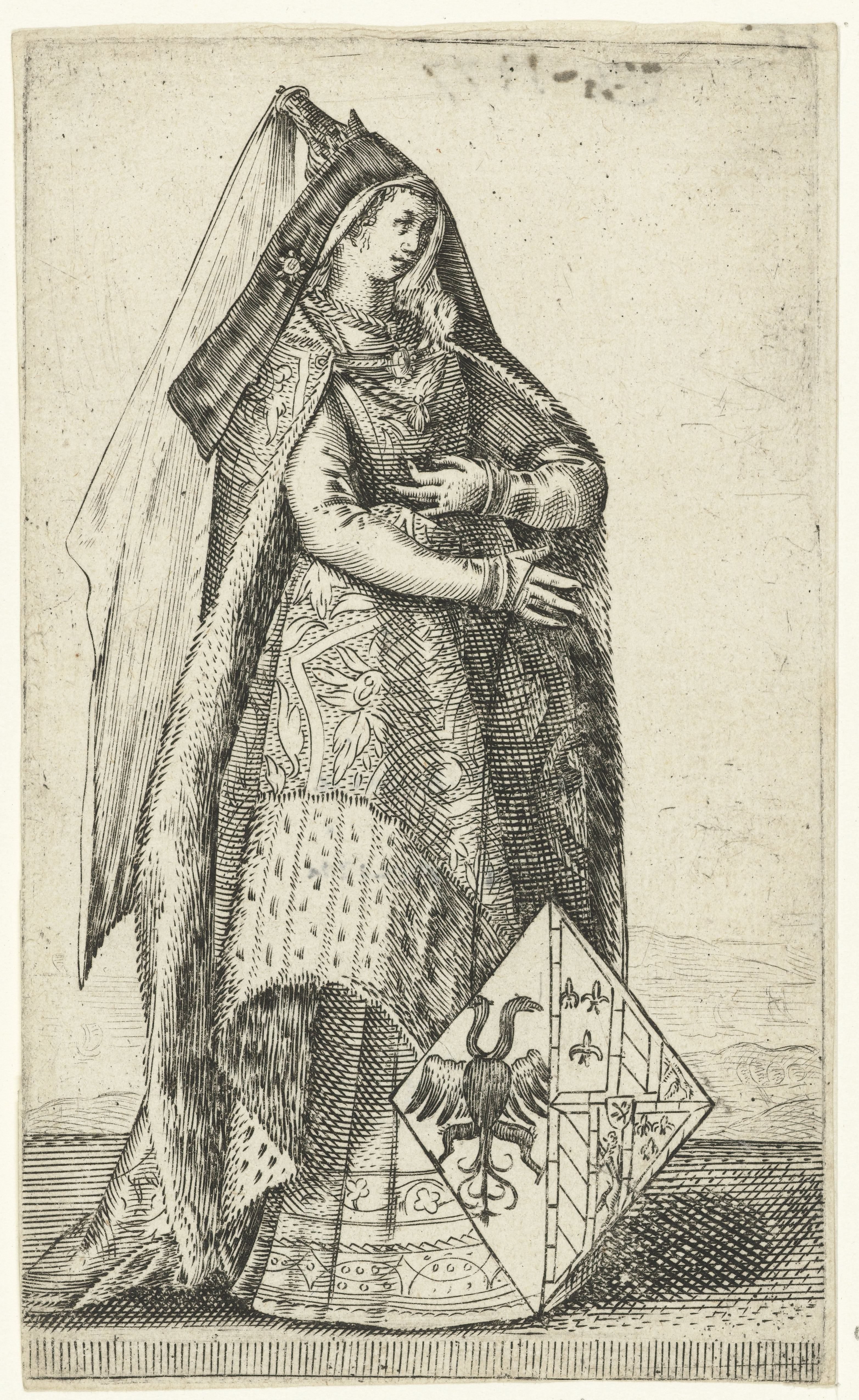 Portret van Maria, hertogin van Bourgondië