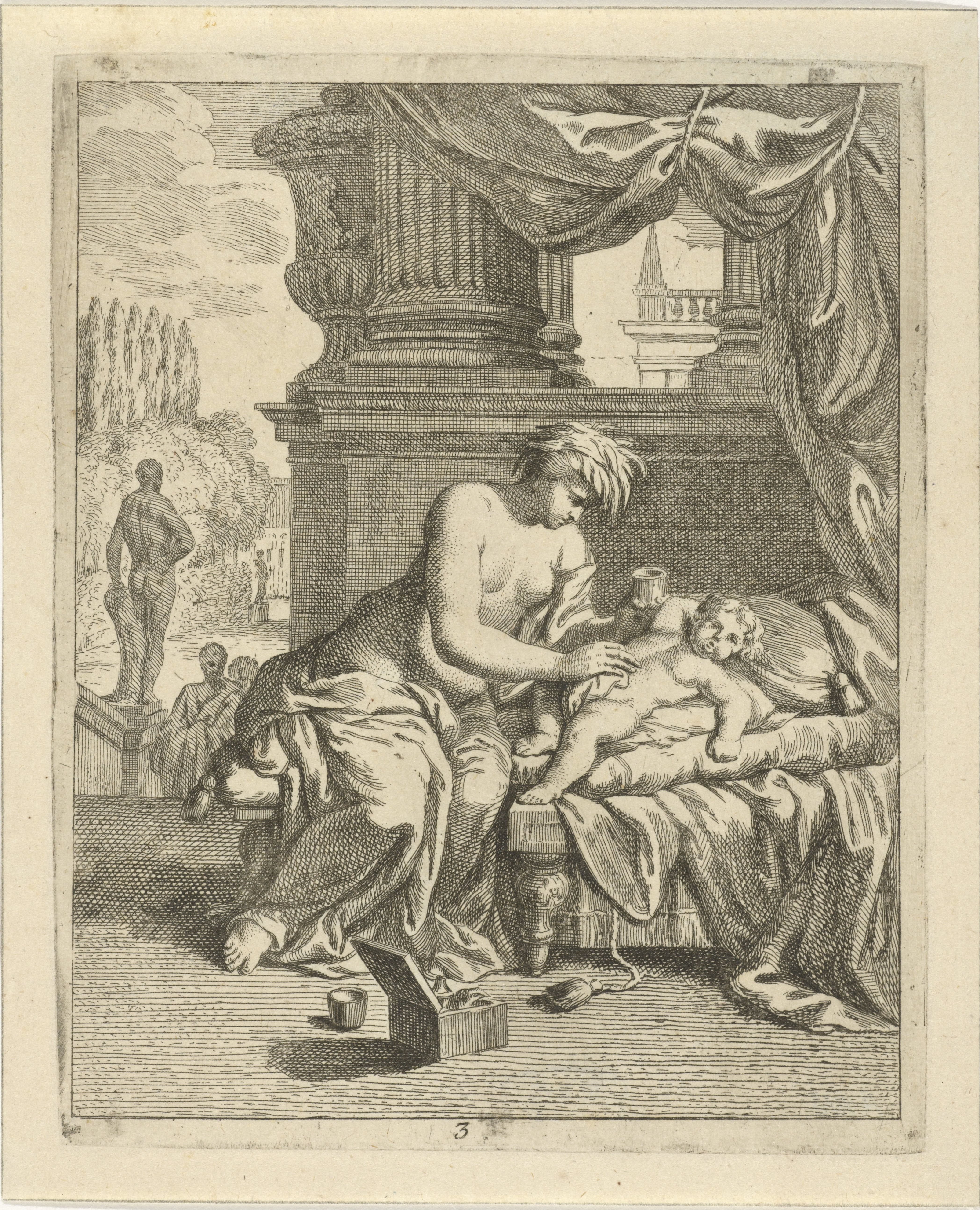 Thetis smeert Achilles in met ambrosia