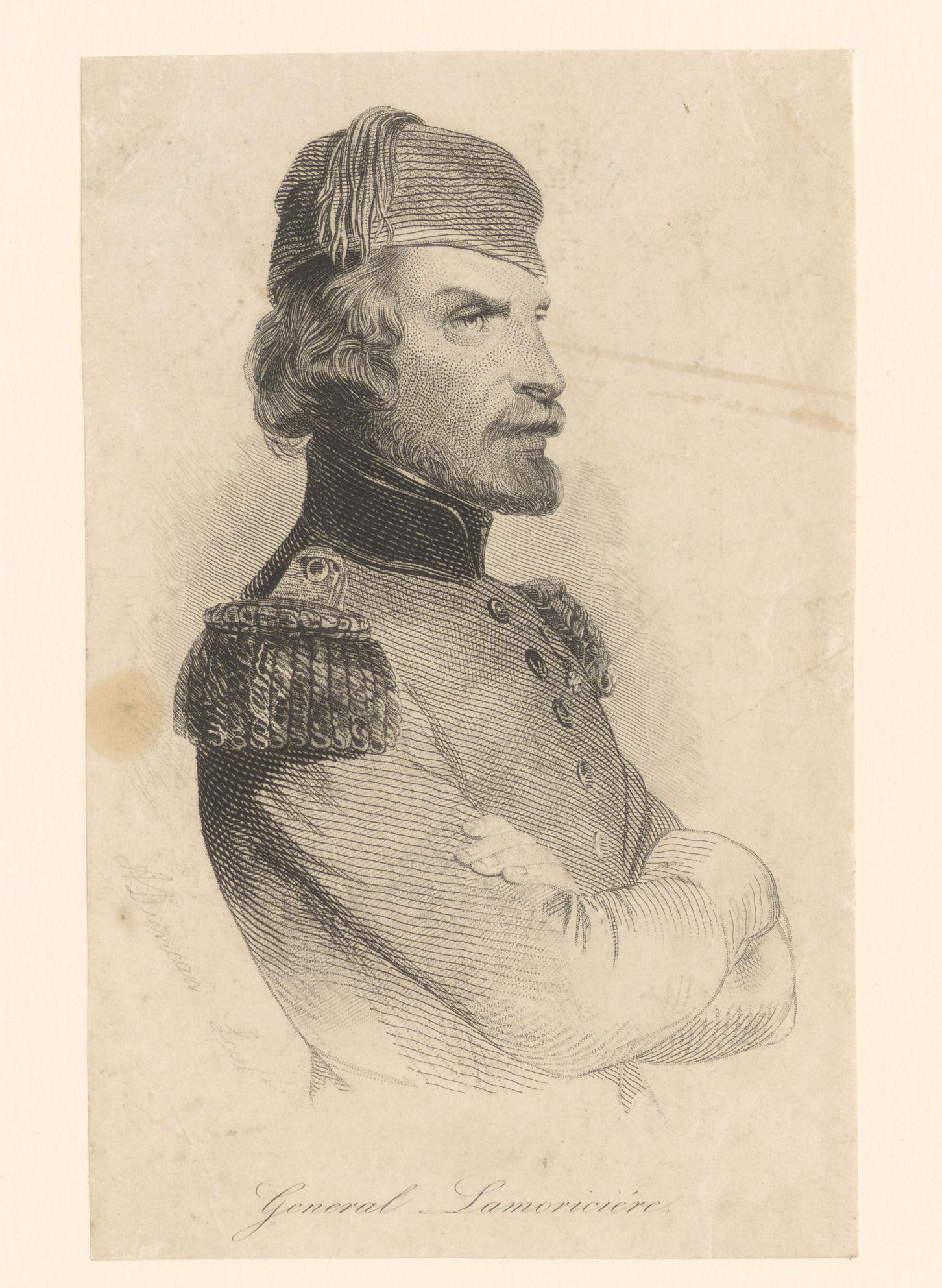 Portret van Christophe Léon Louis Juchault de Lamoricière