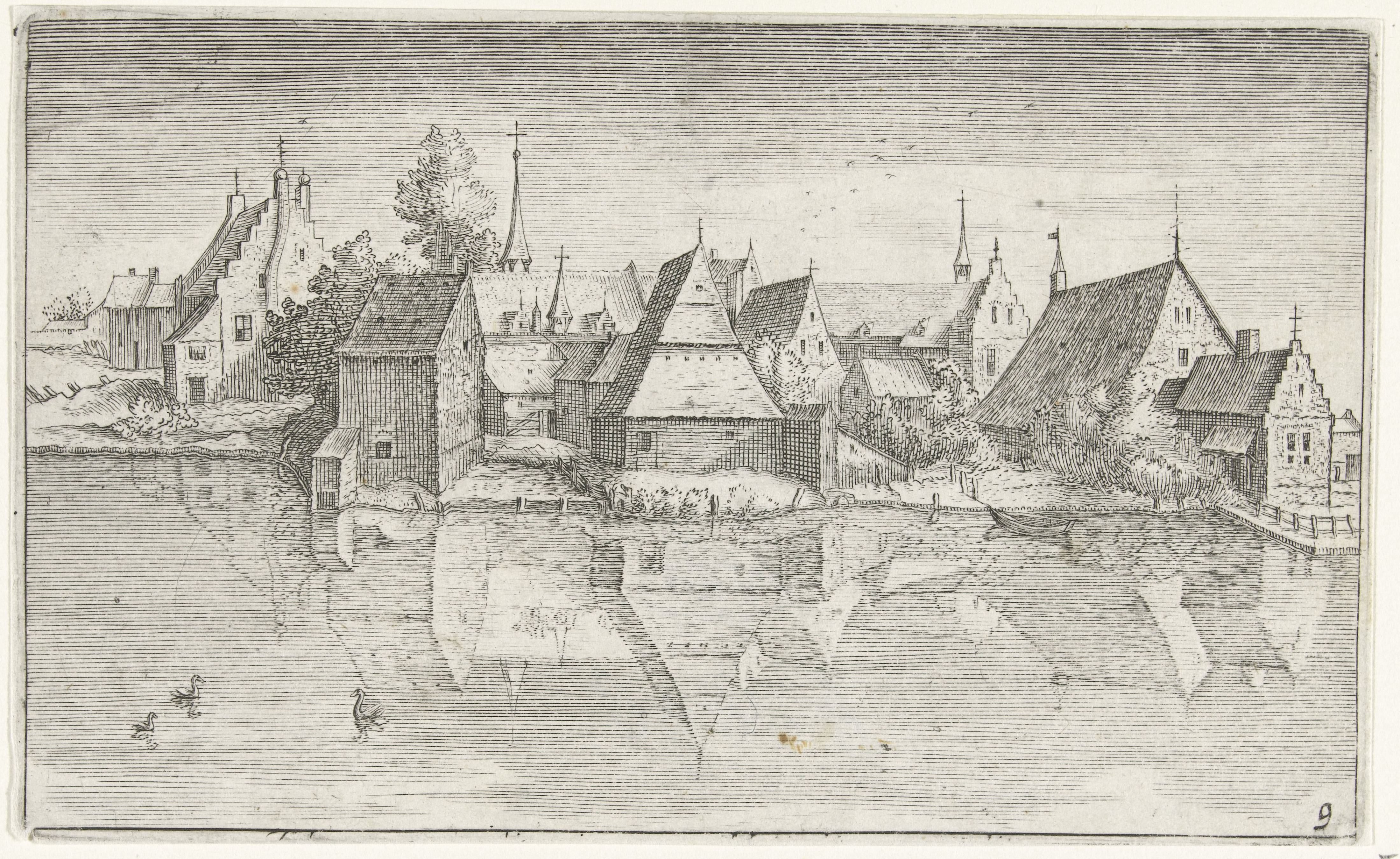 Dorp aan een rivier