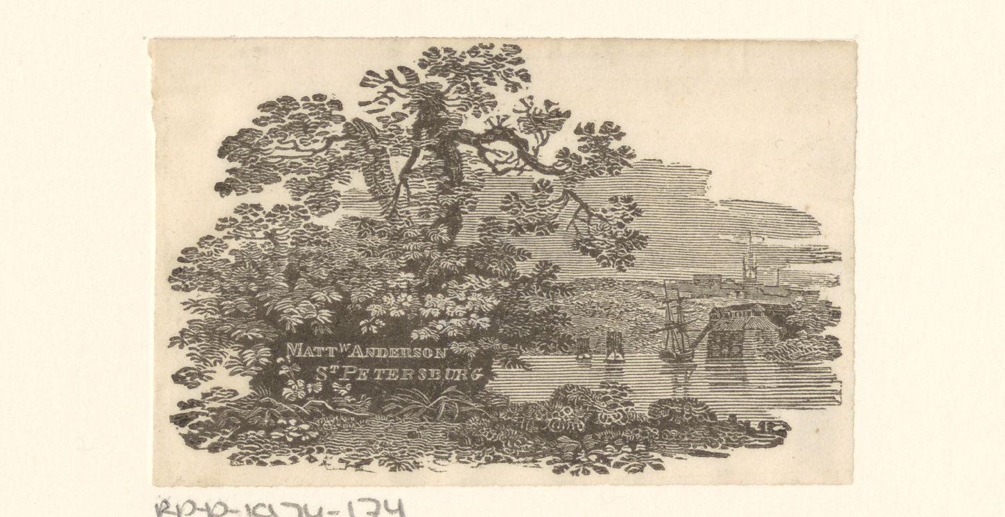 Ex libris van Mattw. Anderson