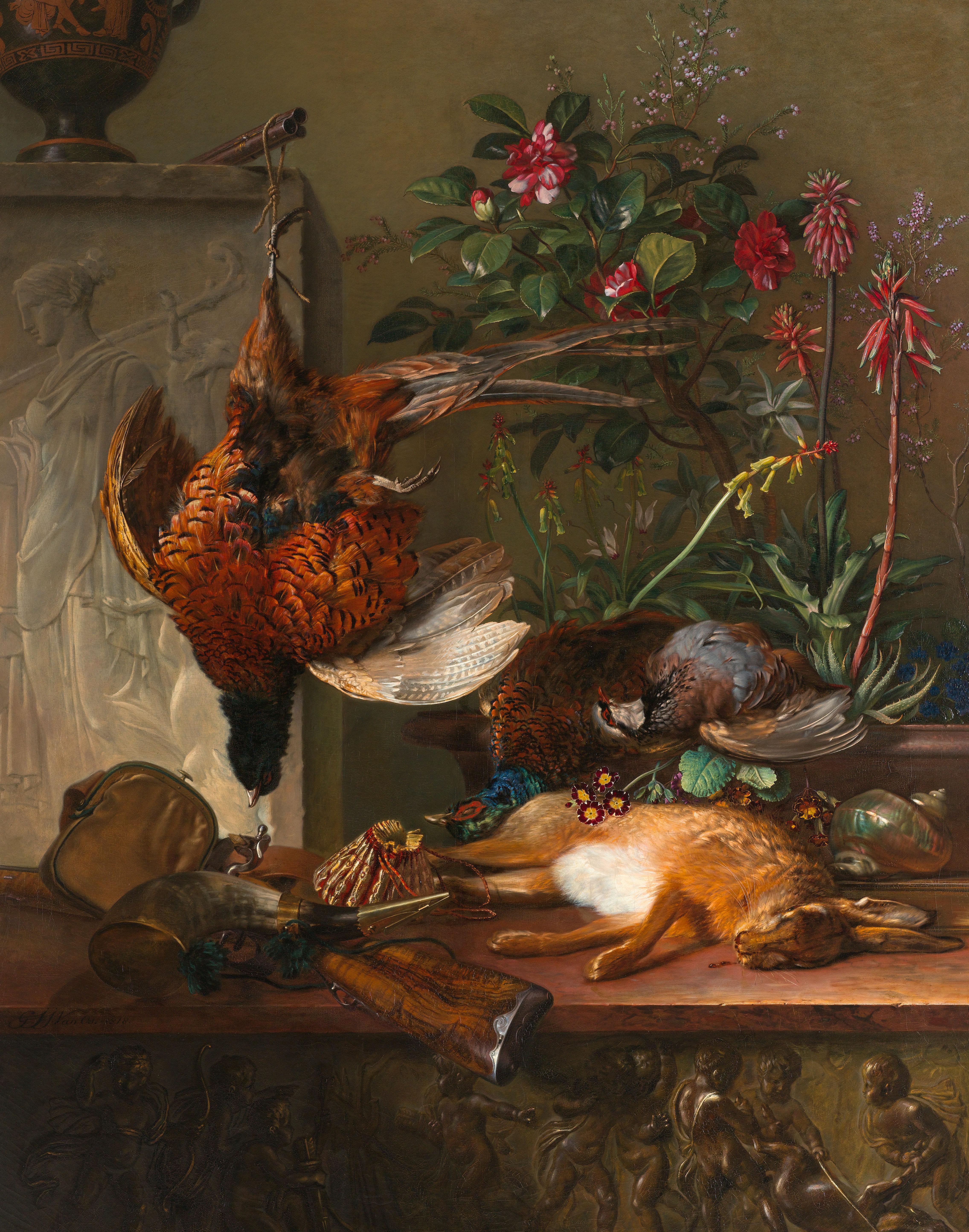 Still Life with Game and a Greek Stele: Allegory of Autumn