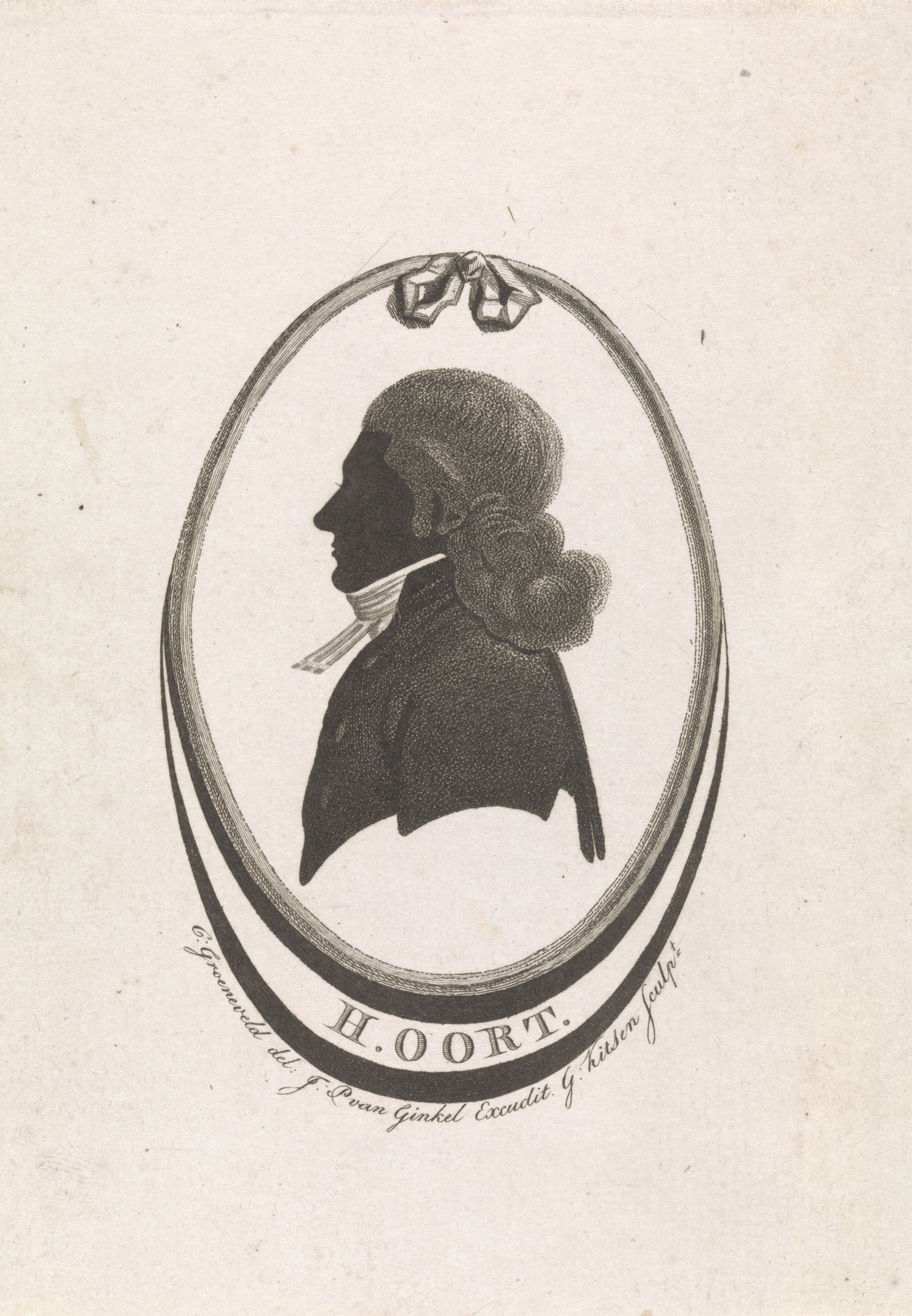 Silhouetportret van Henricus Oort