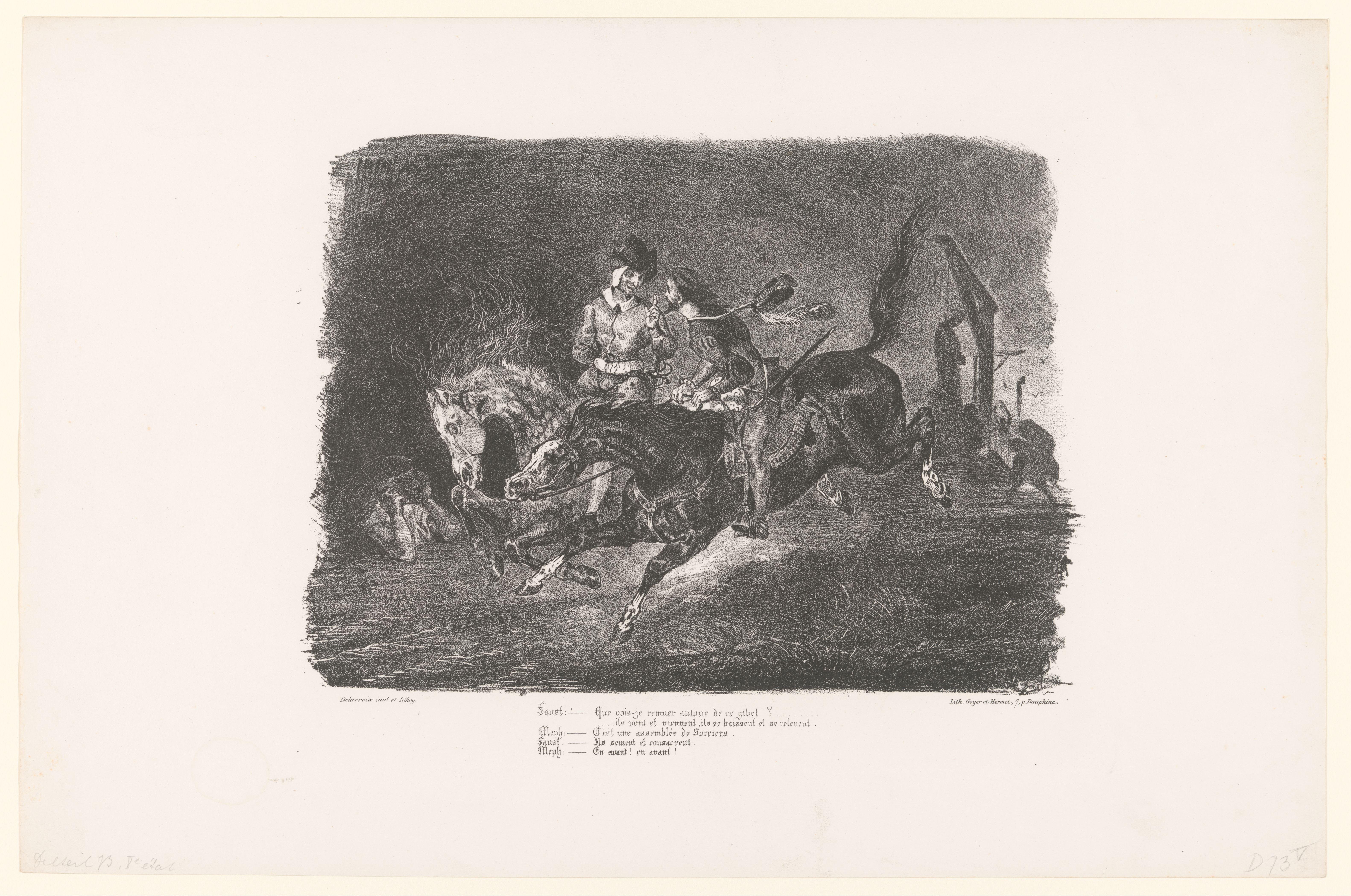 Faust en Mephisto galopperen tijdens de Walpurgisnacht