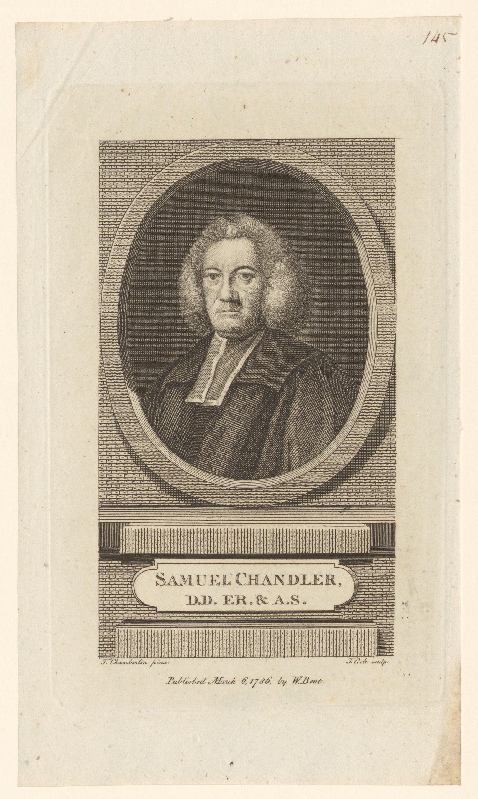 Portret van Samuel Chandler