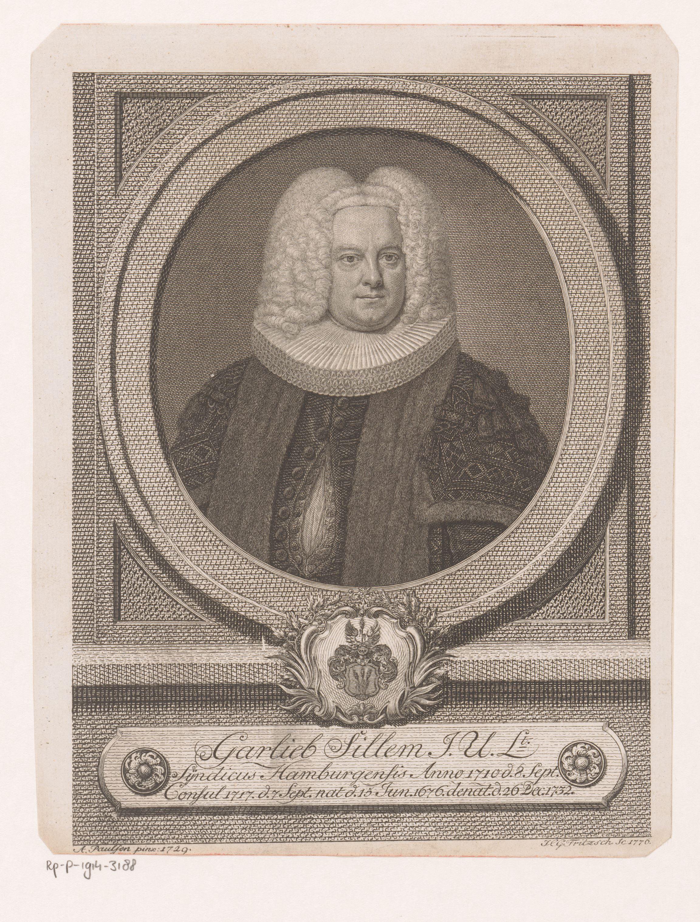 Portret van Garlieb Sillem