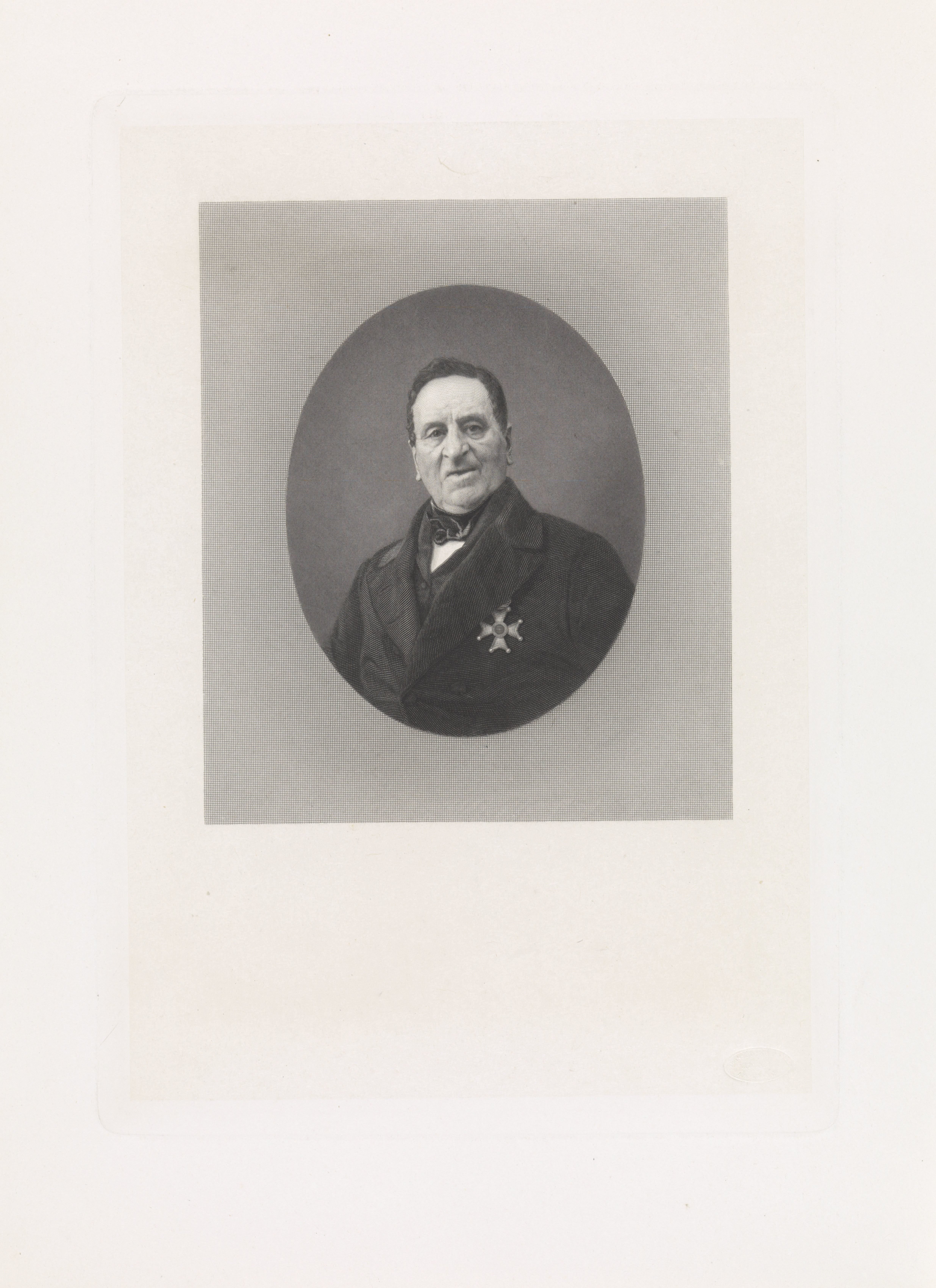 Portret van de Rotterdamse dichter en koopman Hendrik Tollens