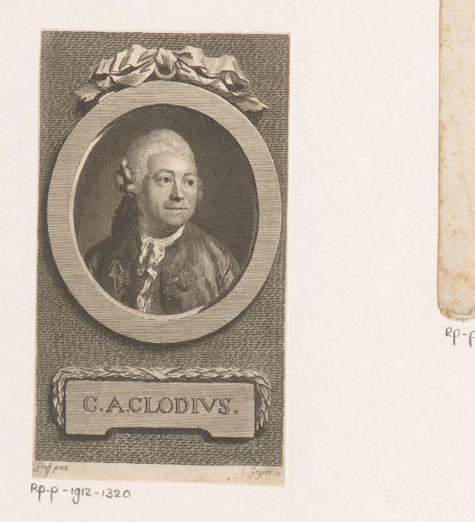 Portret van Christian August Clodius