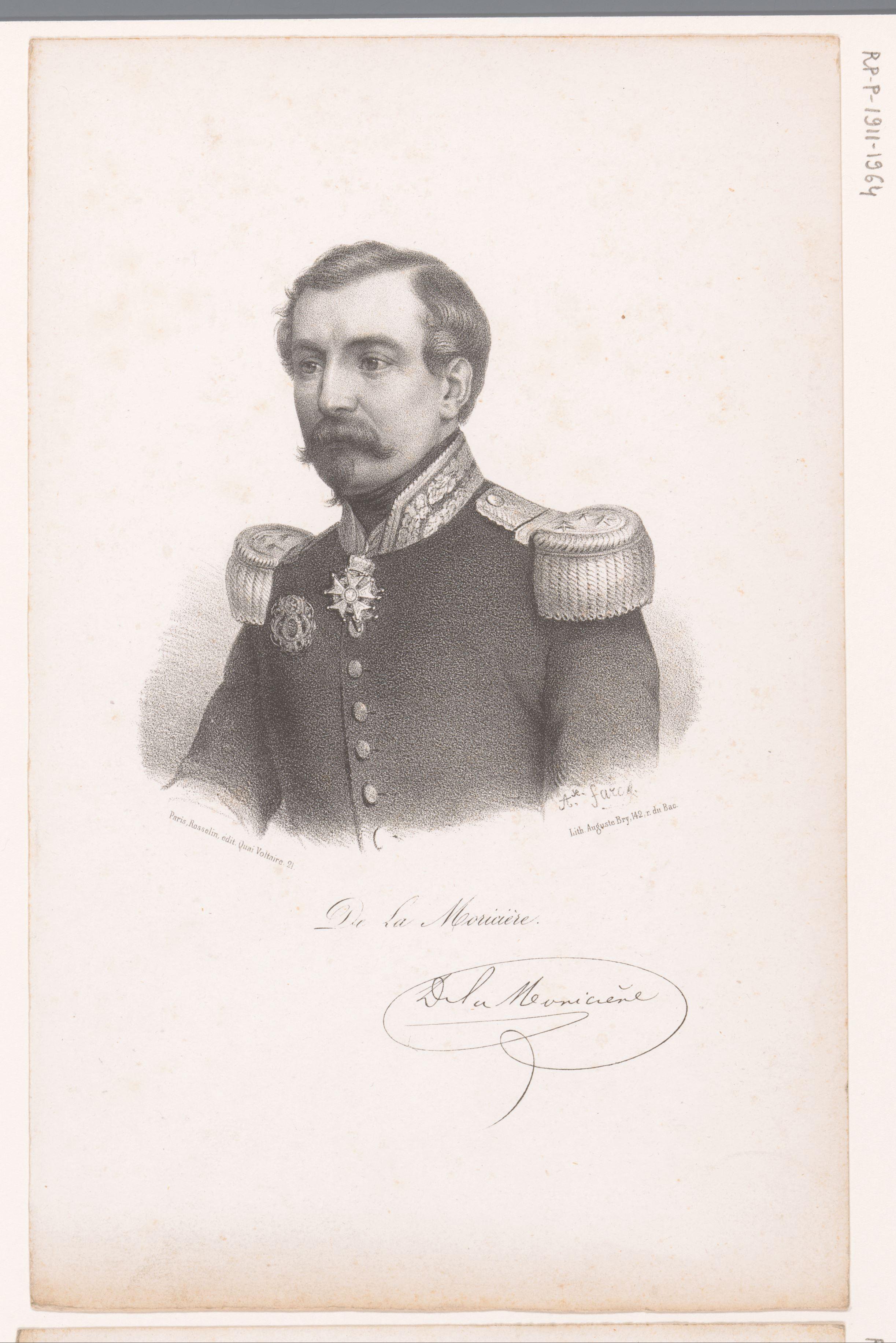Portret van Louis Juchault de Lamoricière