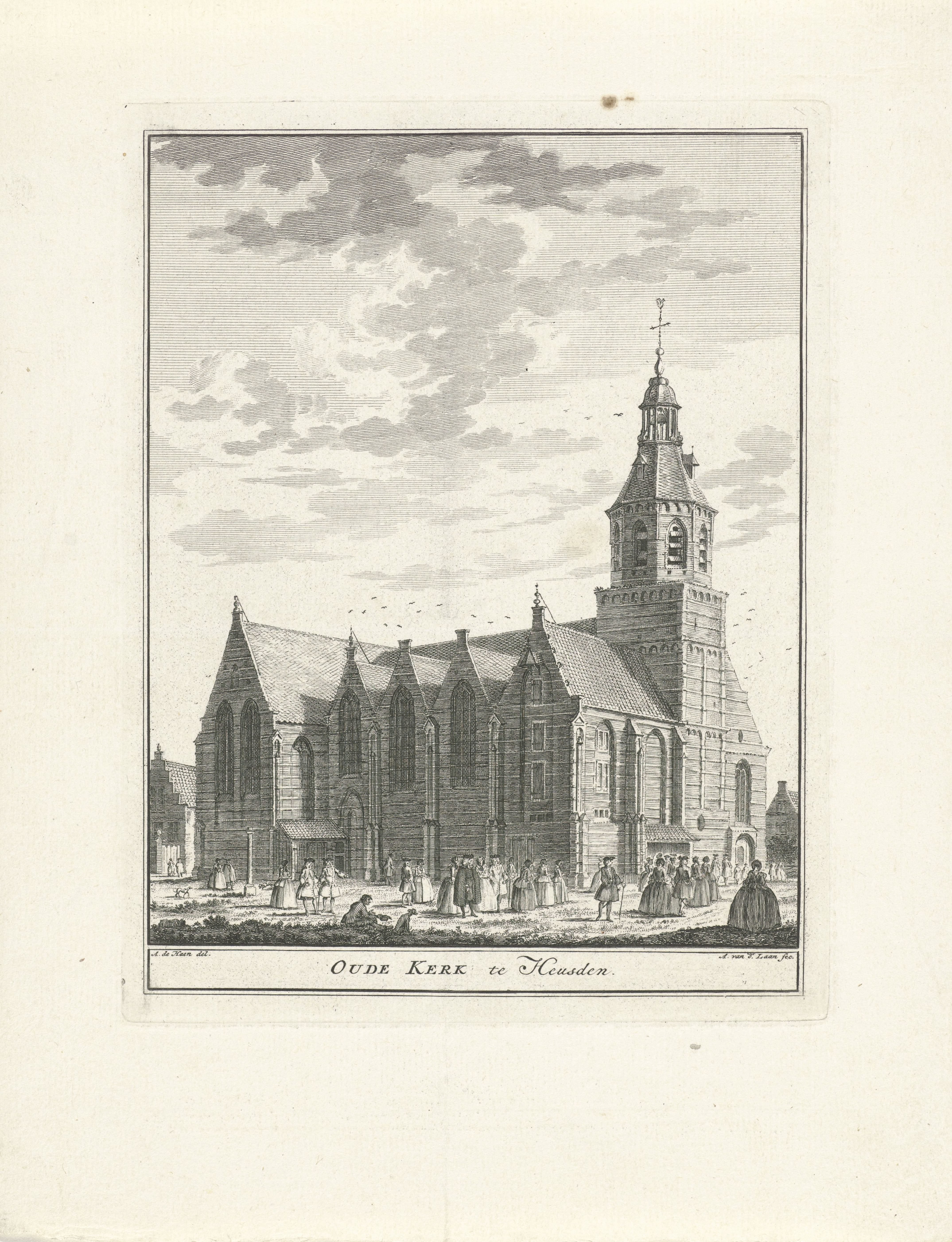 Gezicht op de Grote of Sint-Catharinakerk te Heusden