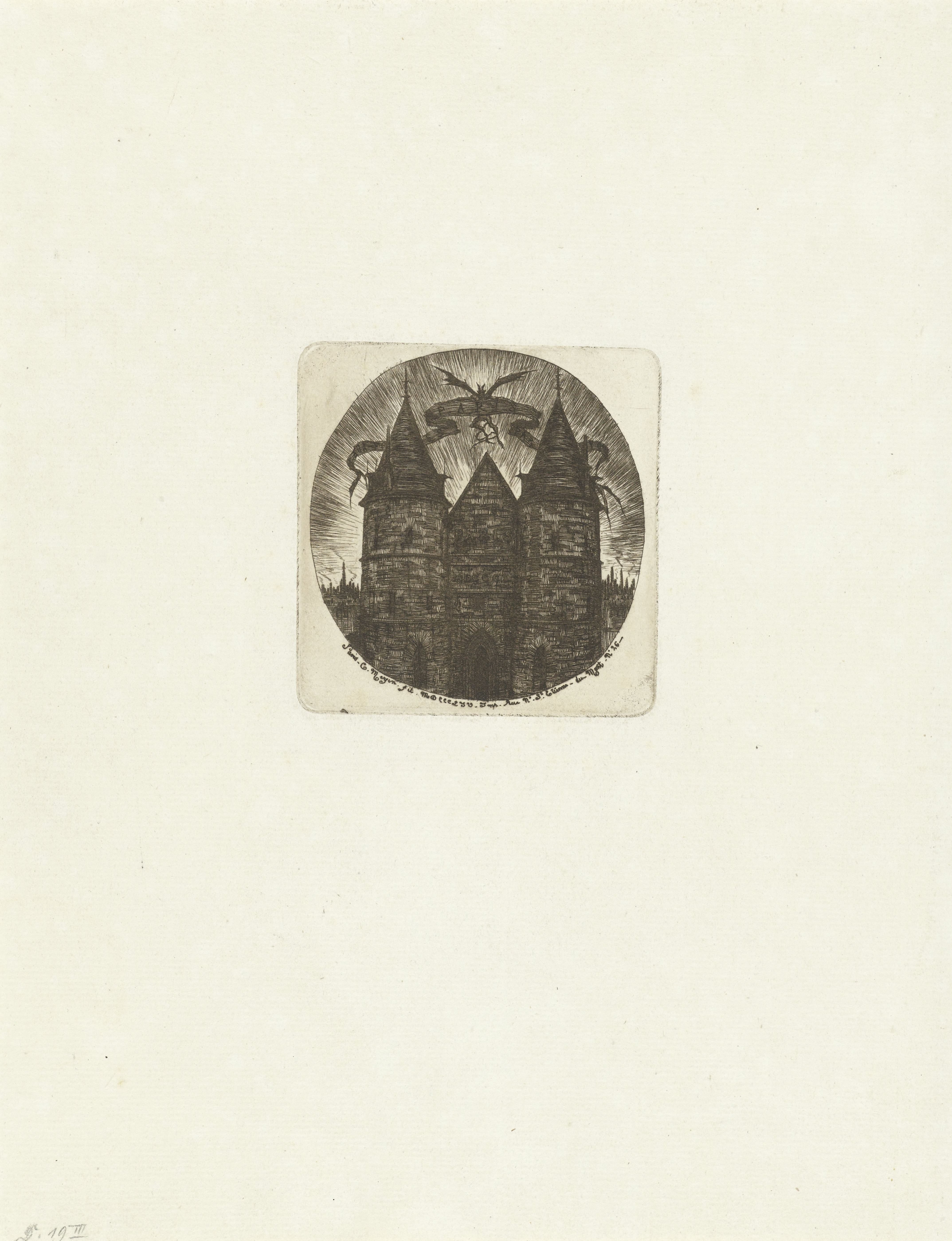 Oud poortgebouw van Palais de Justice in Parijs