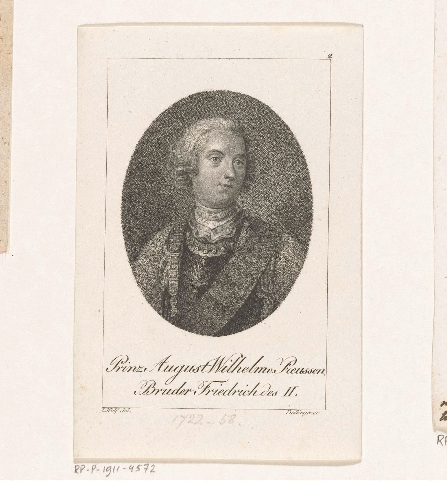 Portret van August Willem van Pruisen