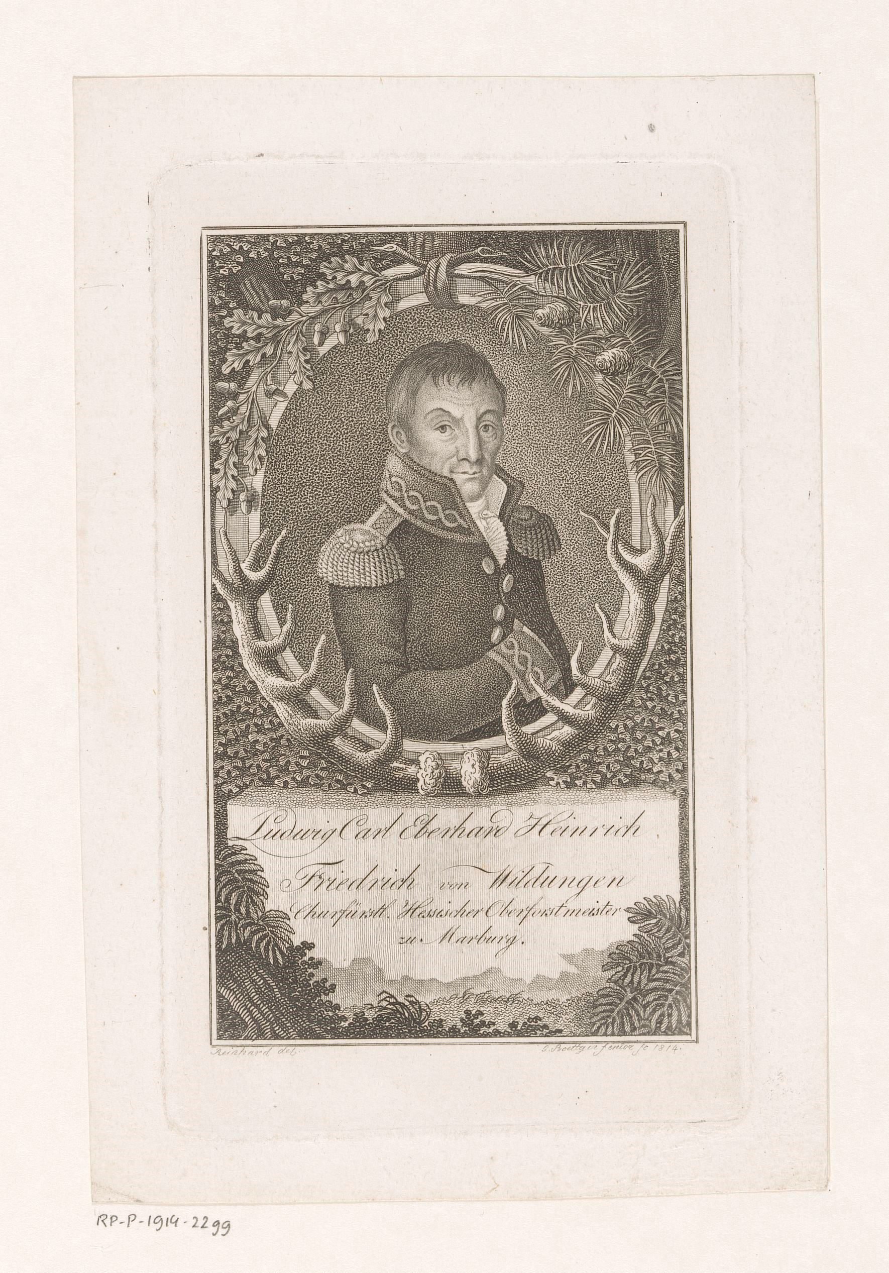 Portret van Ludwig Karl Eberhard Heinrich Friedrich von Wildungen