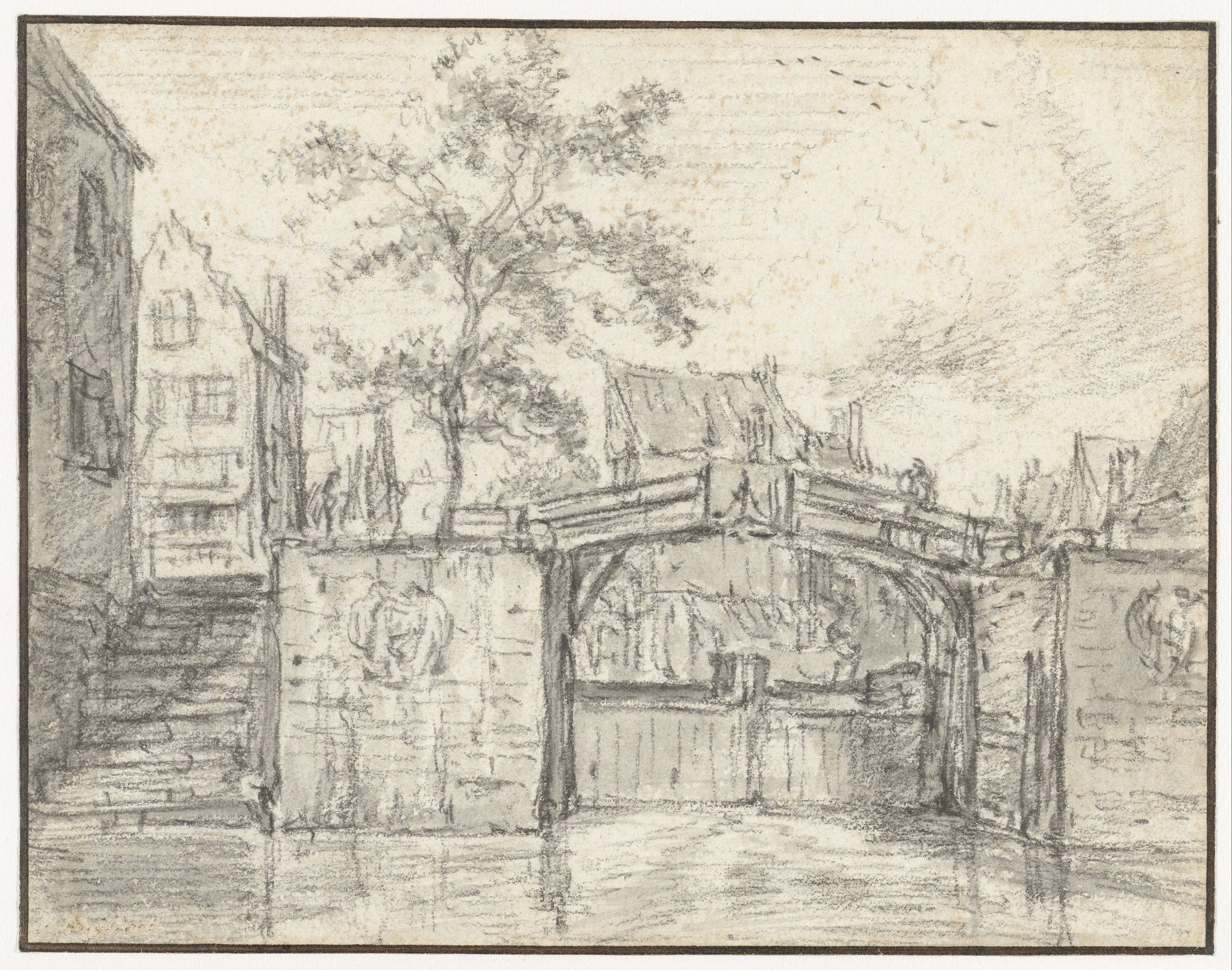 The Oude Haarlemmersluis (Old Haarlem Lock) on the Martelaarsgracht, Amsterdam