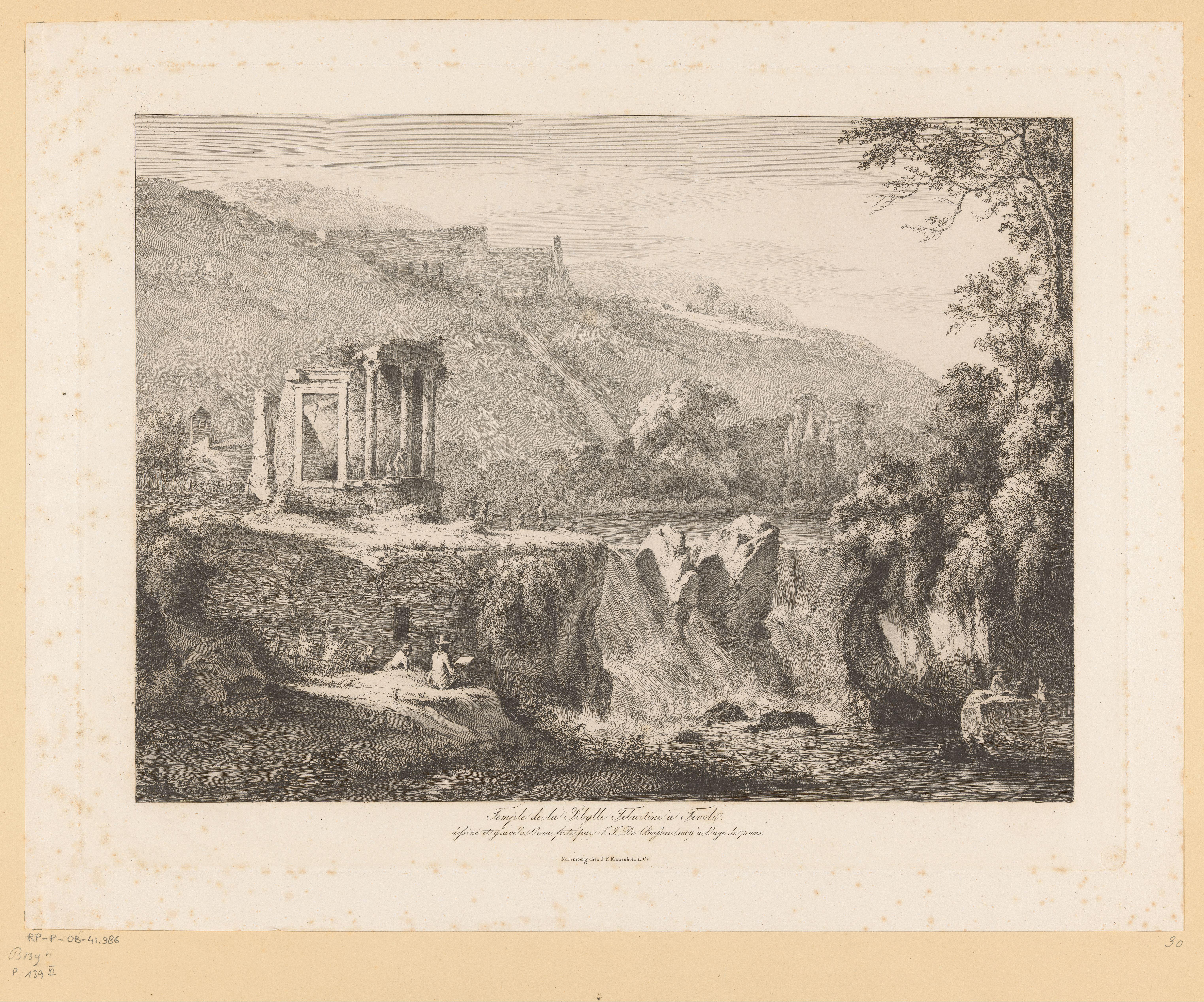 Gezicht op de tempel van Vesta