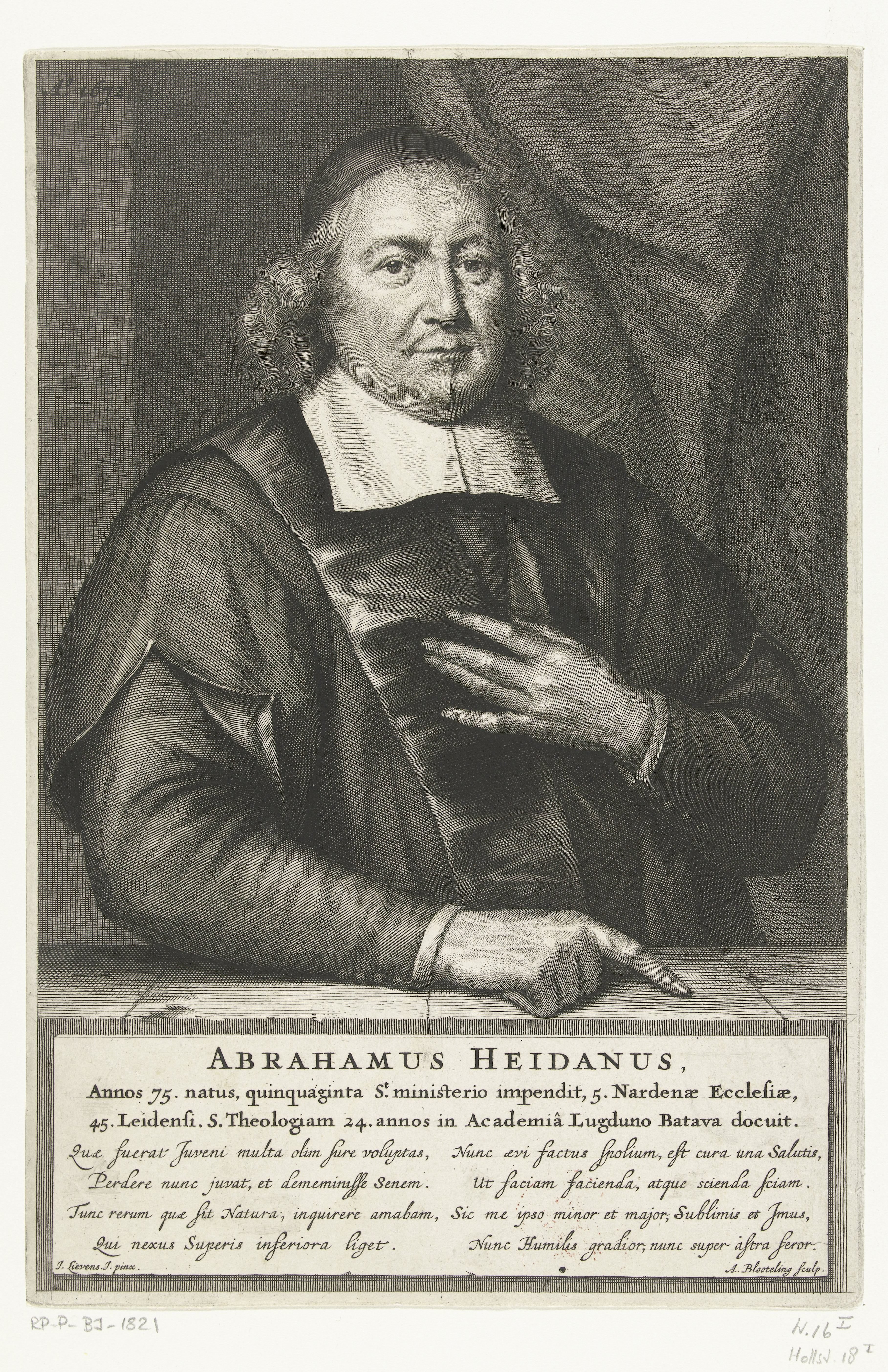 Portret van Abraham Heidanus