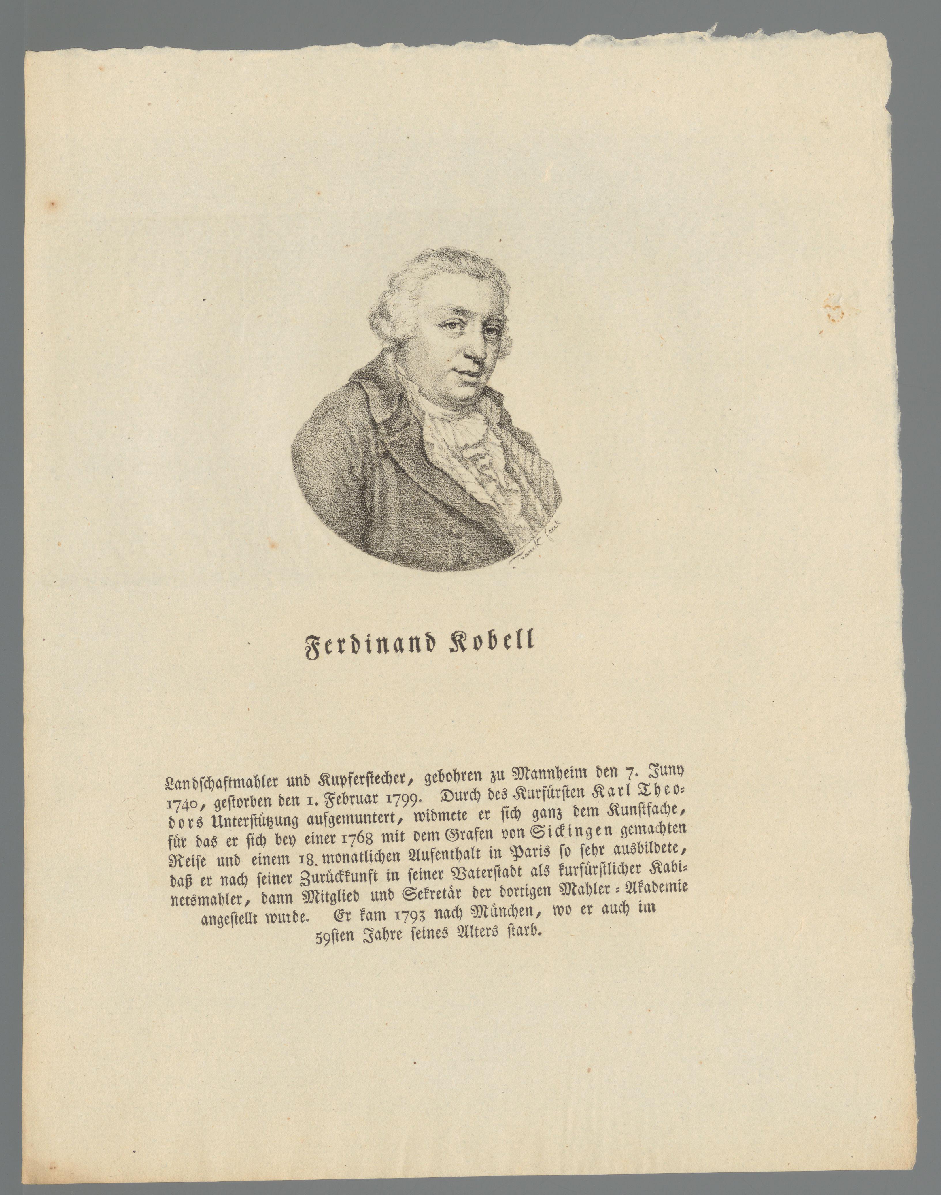 Portret van Ferdinand Kobell
