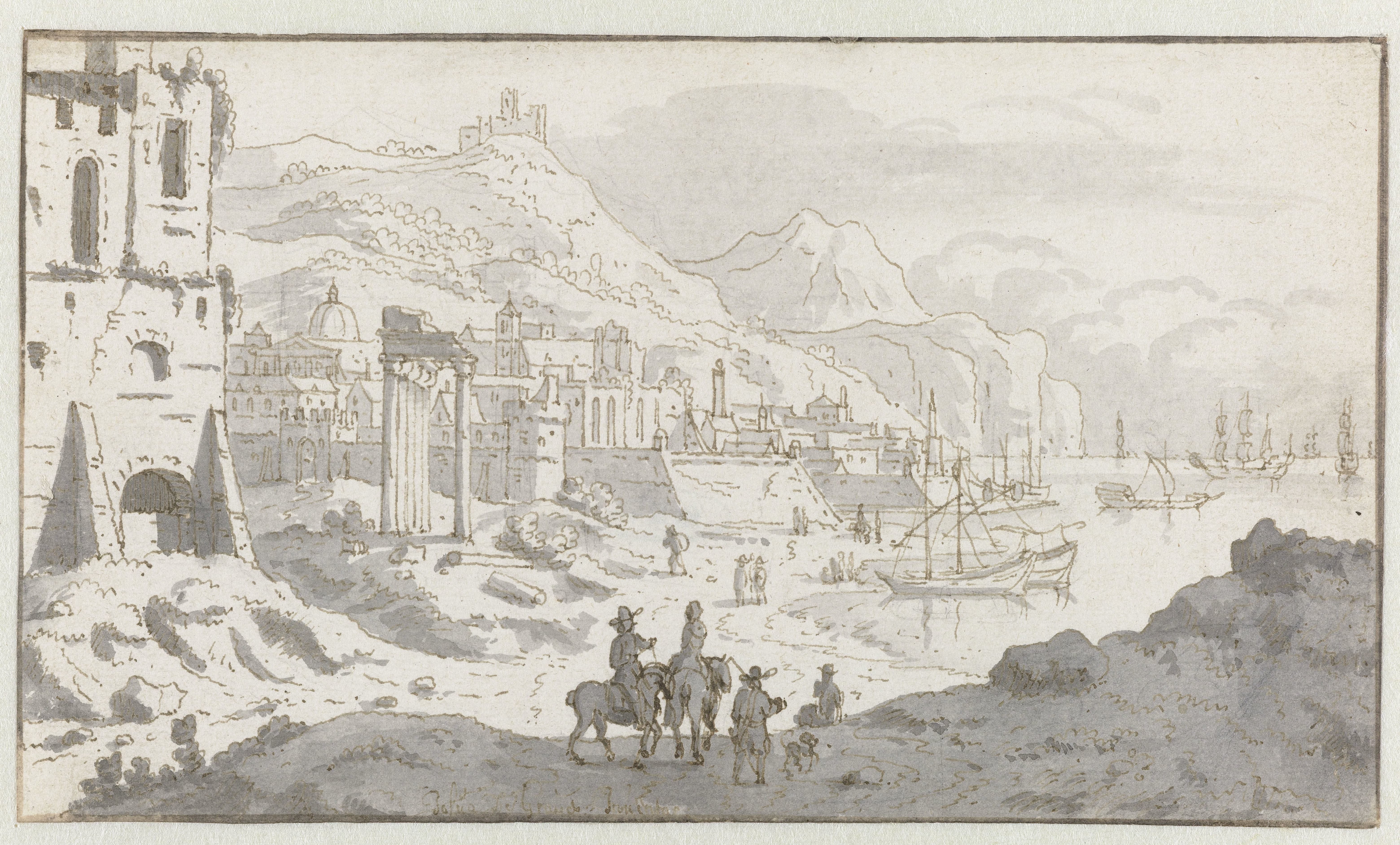 View of an Imaginary Italianate Harbor
