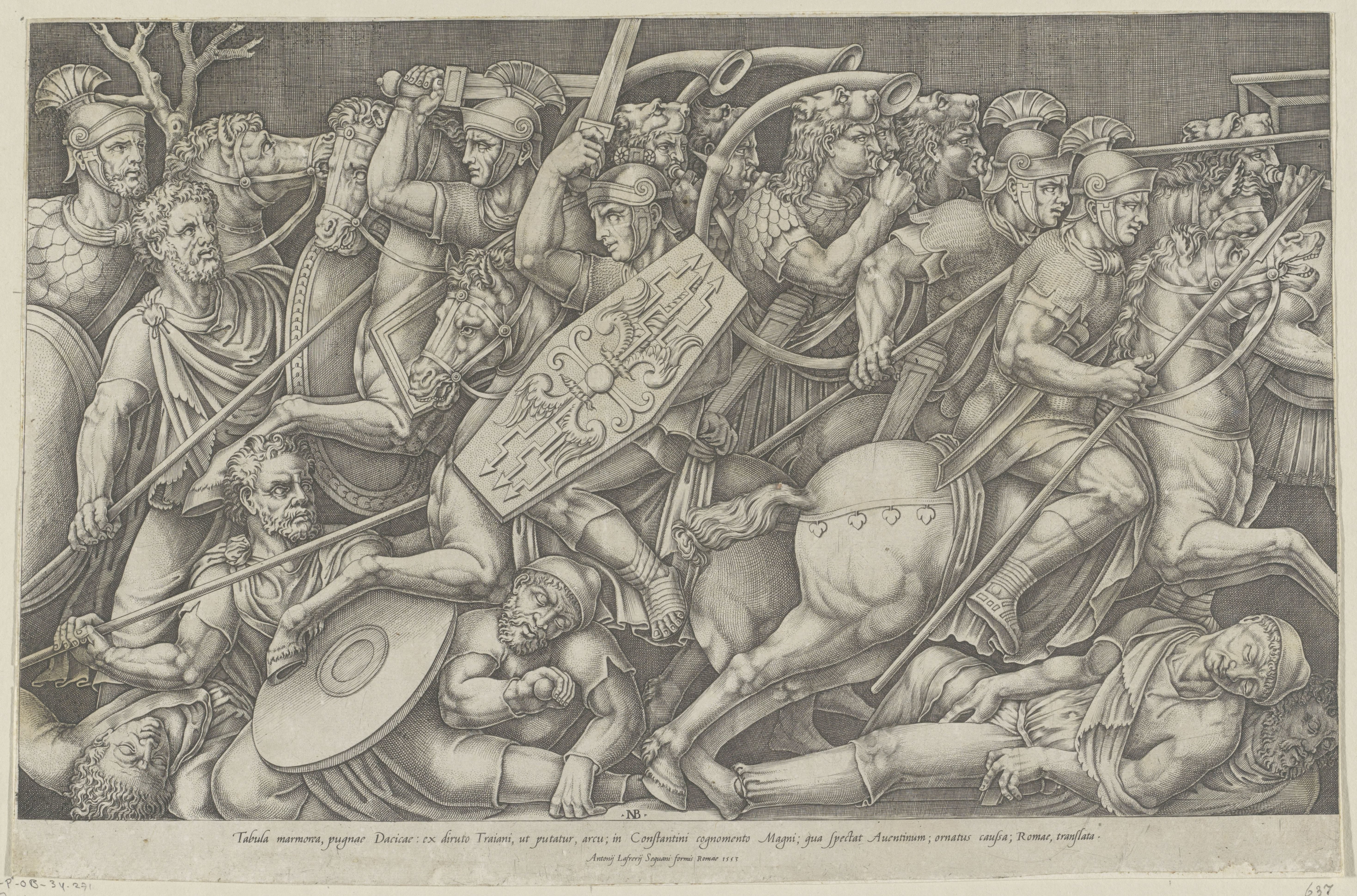 Romeinse soldaten vechtend met de Daciërs