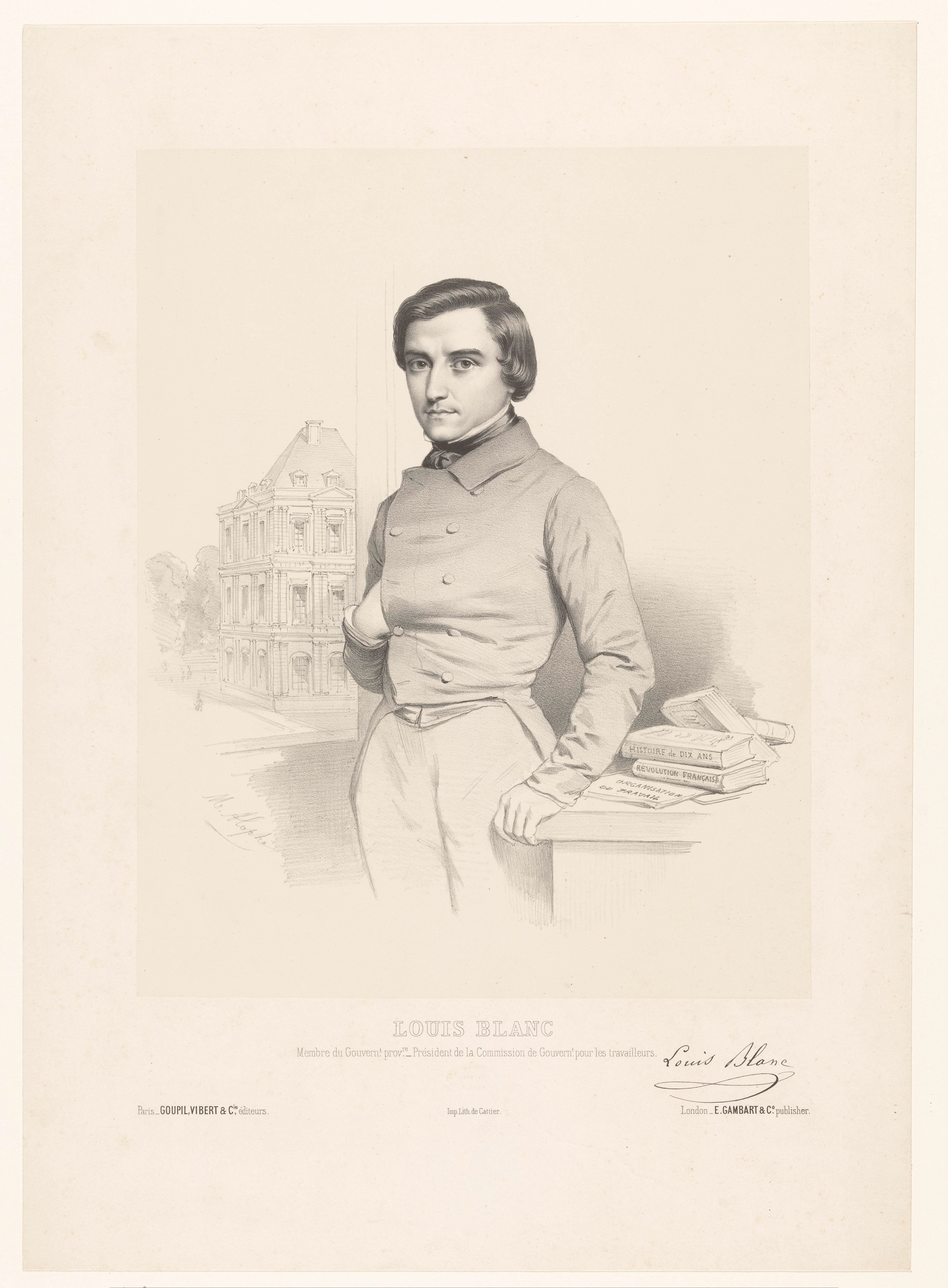 Portret van minister Louis Blanc