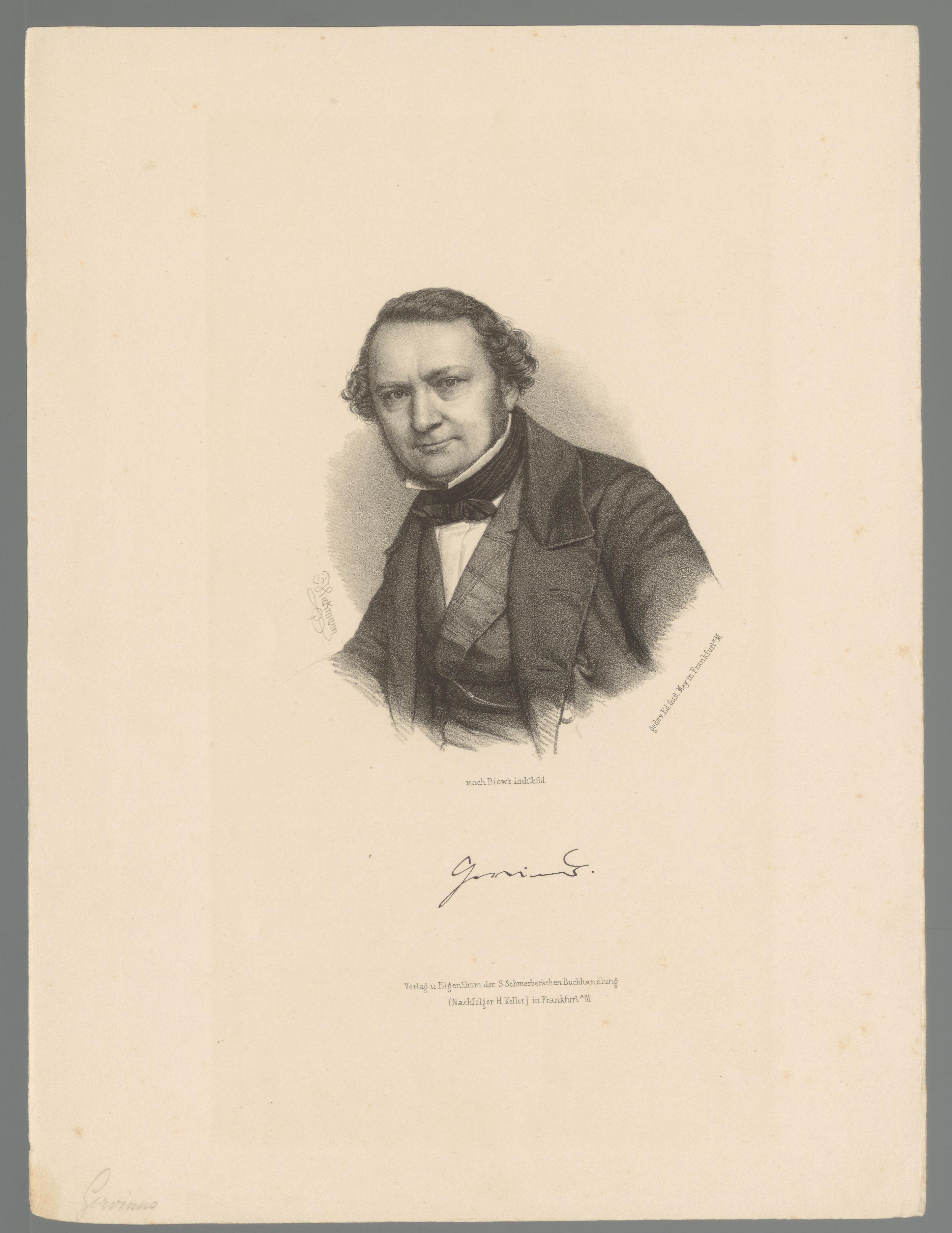 Portret van Georg Gottfried Gervinus
