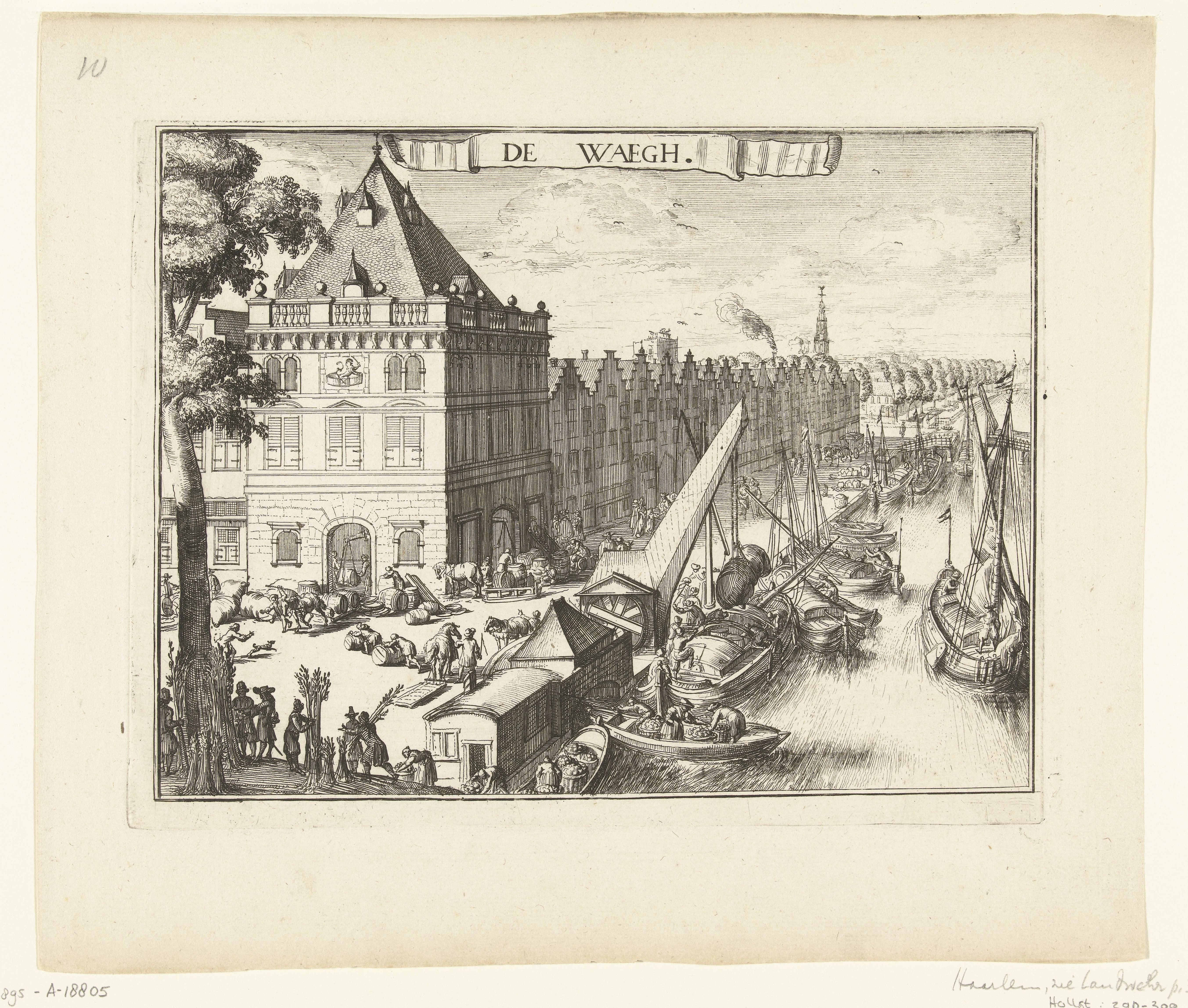 Gezicht op de Waag te Haarlem