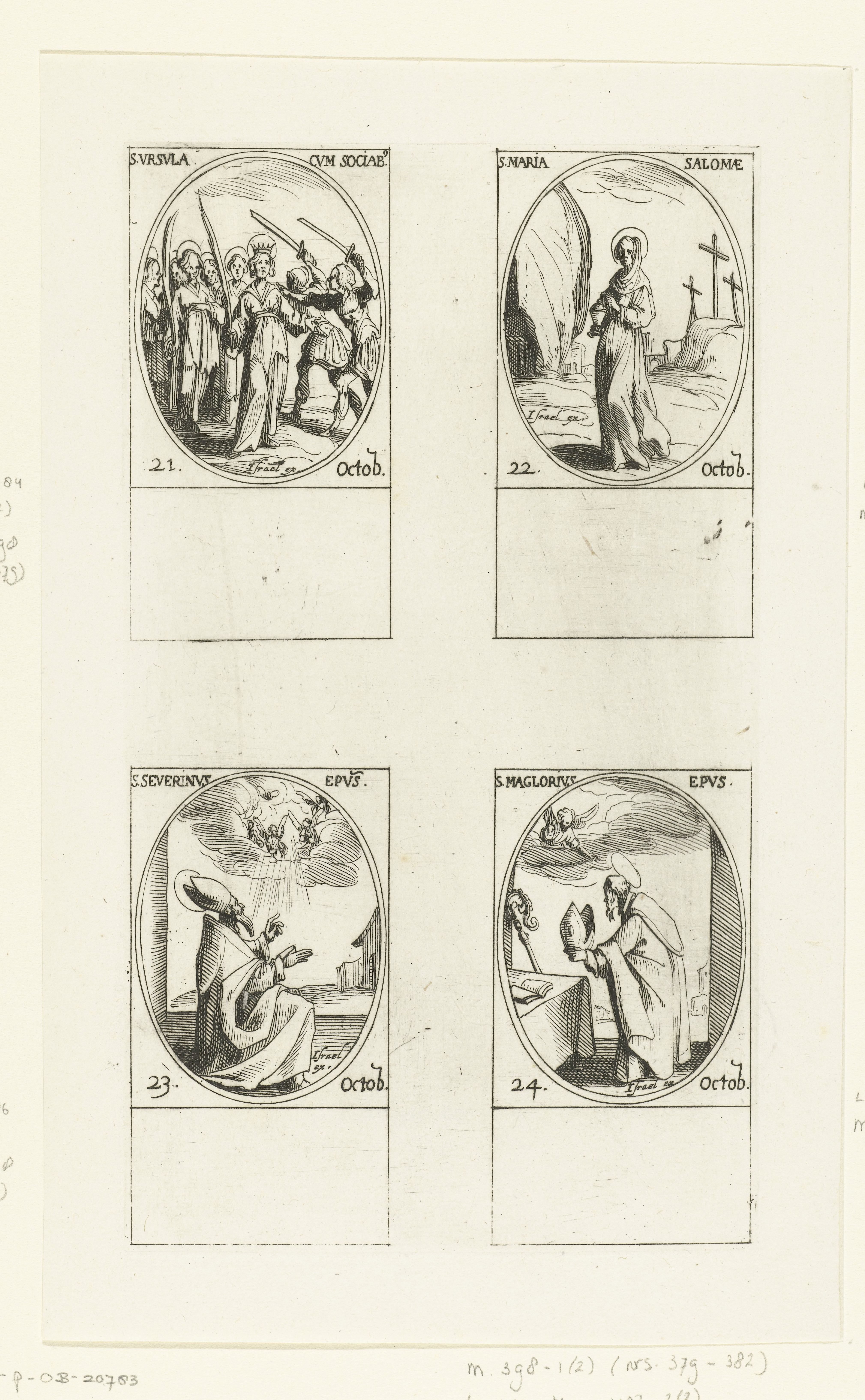 Heilige Ursula van Keulen en gezellen, Heilige Maria Salome, Heilige Severinus van Keulen, Heilige Maglorius van Dol (21-24 oktober)