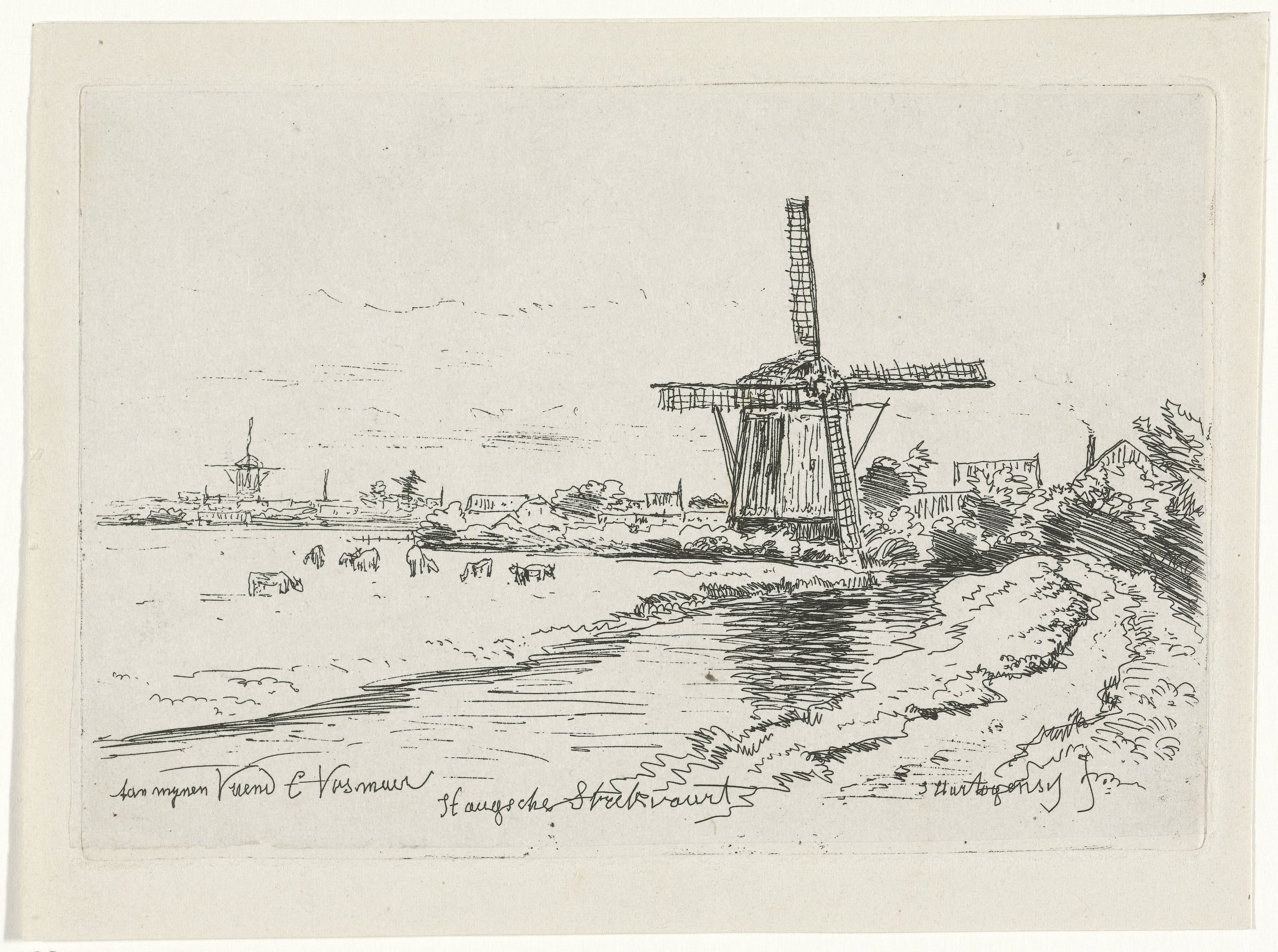Landschap met molens