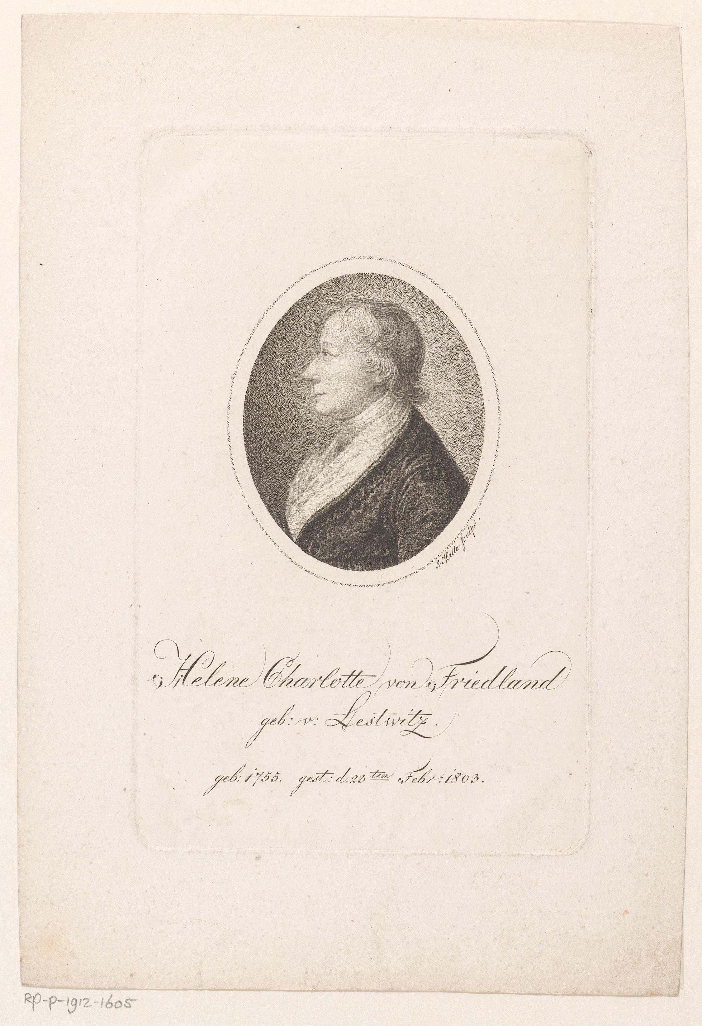 Portret van Helene Charlotte von Friedland