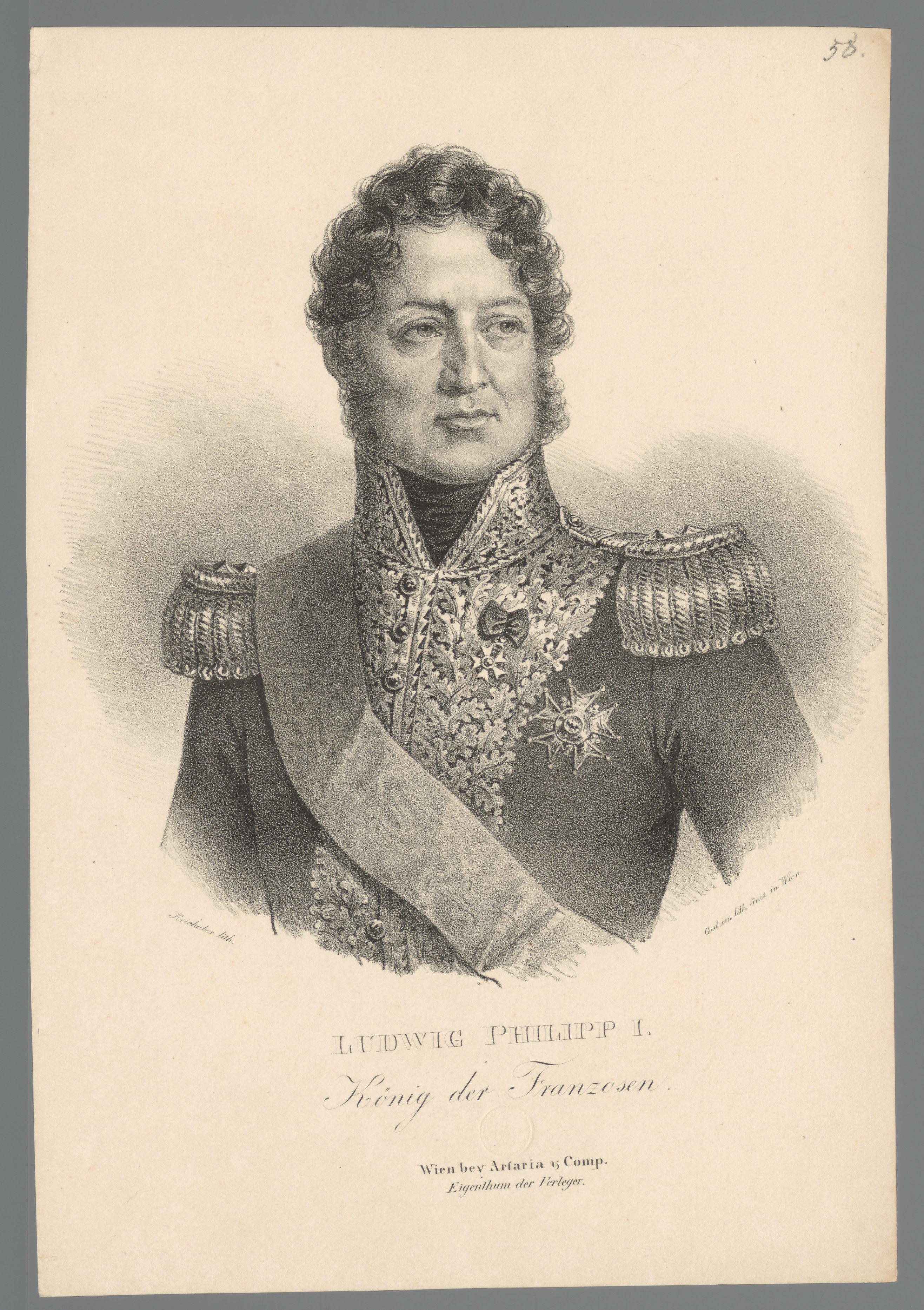 Portret van Lodewijk Filips I koning van Frankrijk