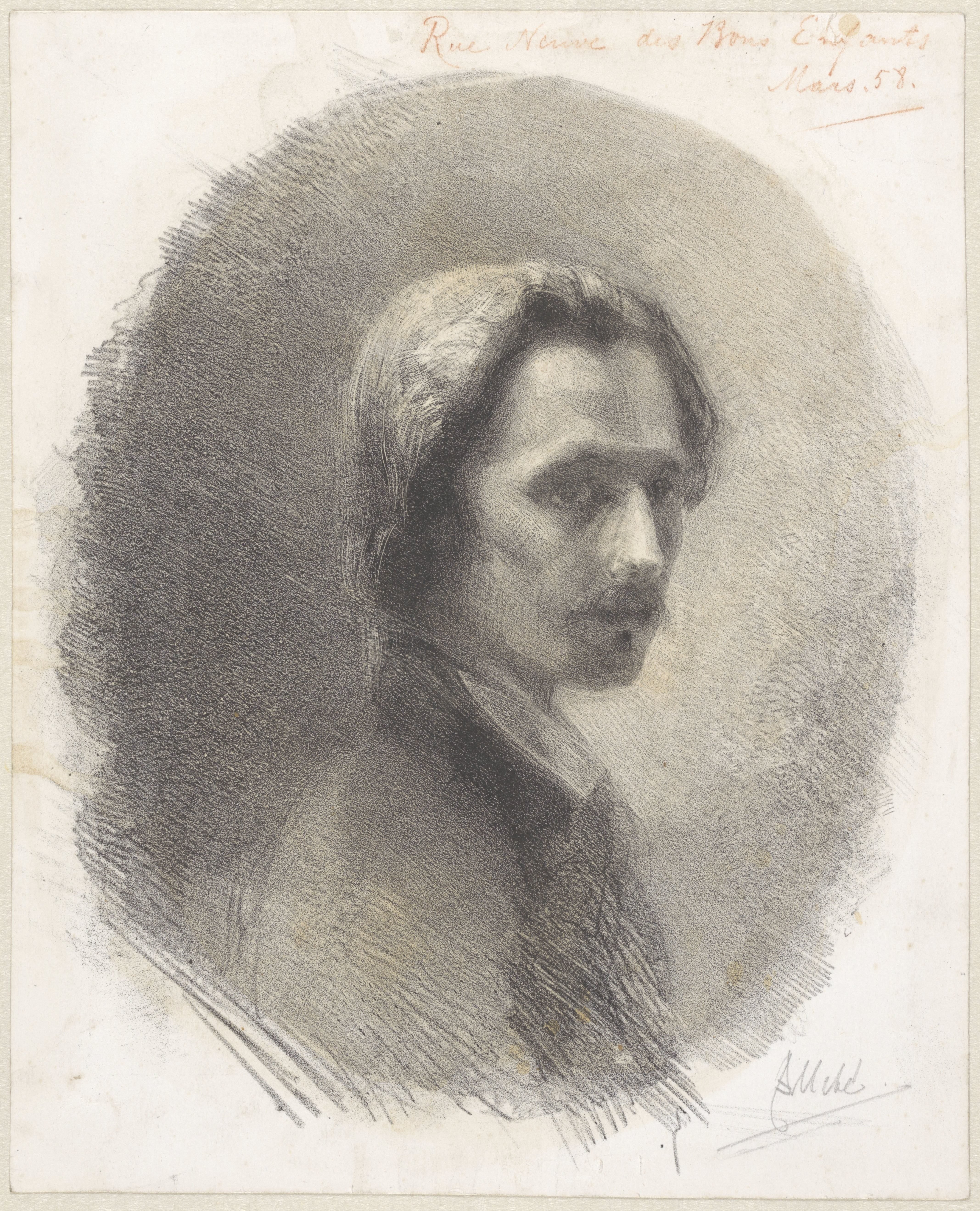 Portret van kunstenaar Louis van Erven Dorens