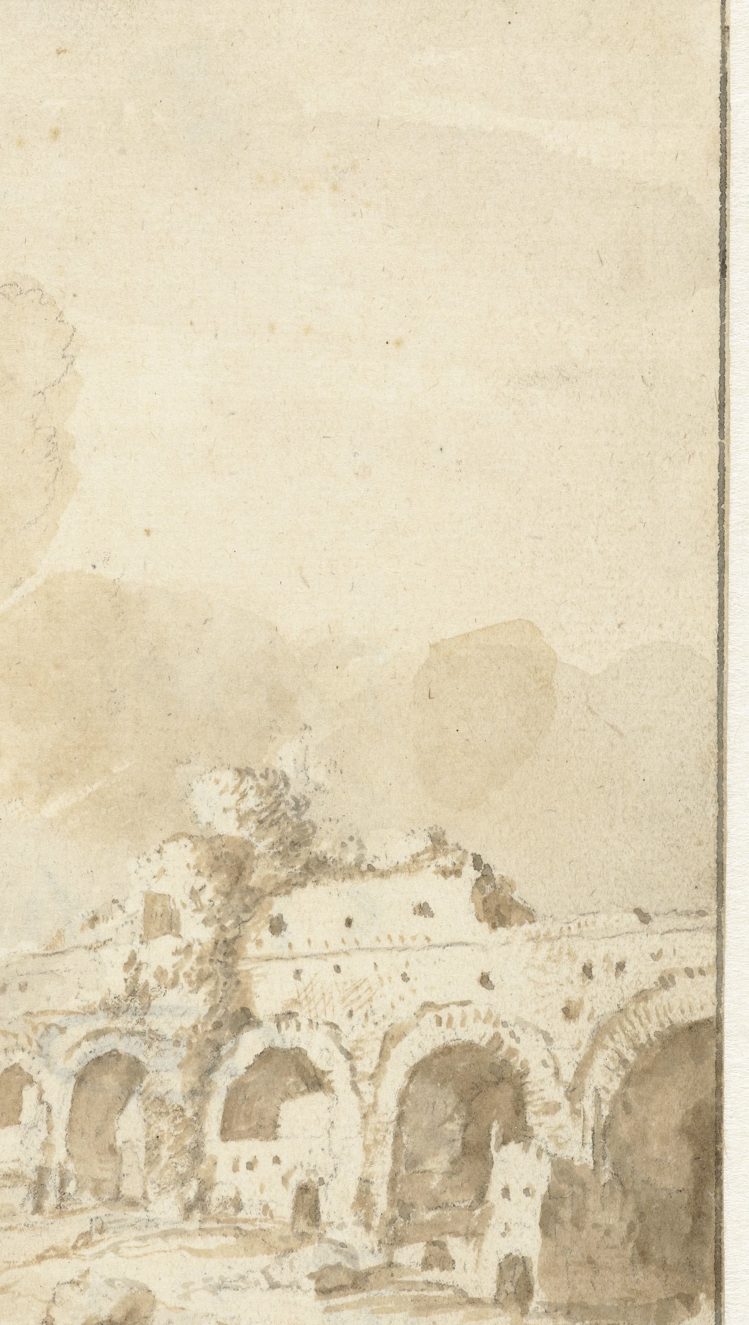 Ruïnes van het aquaduct van Mezza Via bij Rome