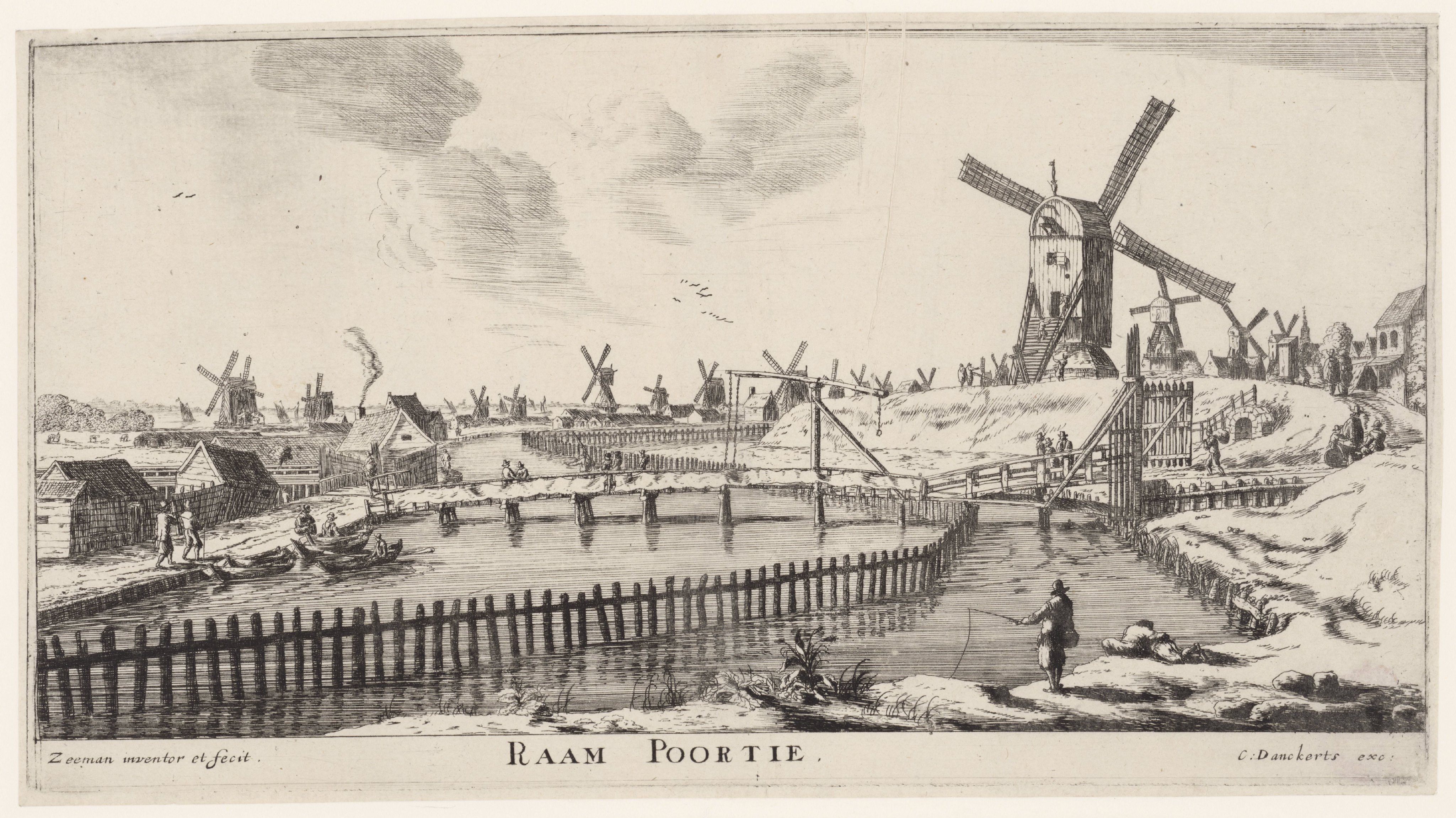 Gezicht op de Raampoort te Amsterdam