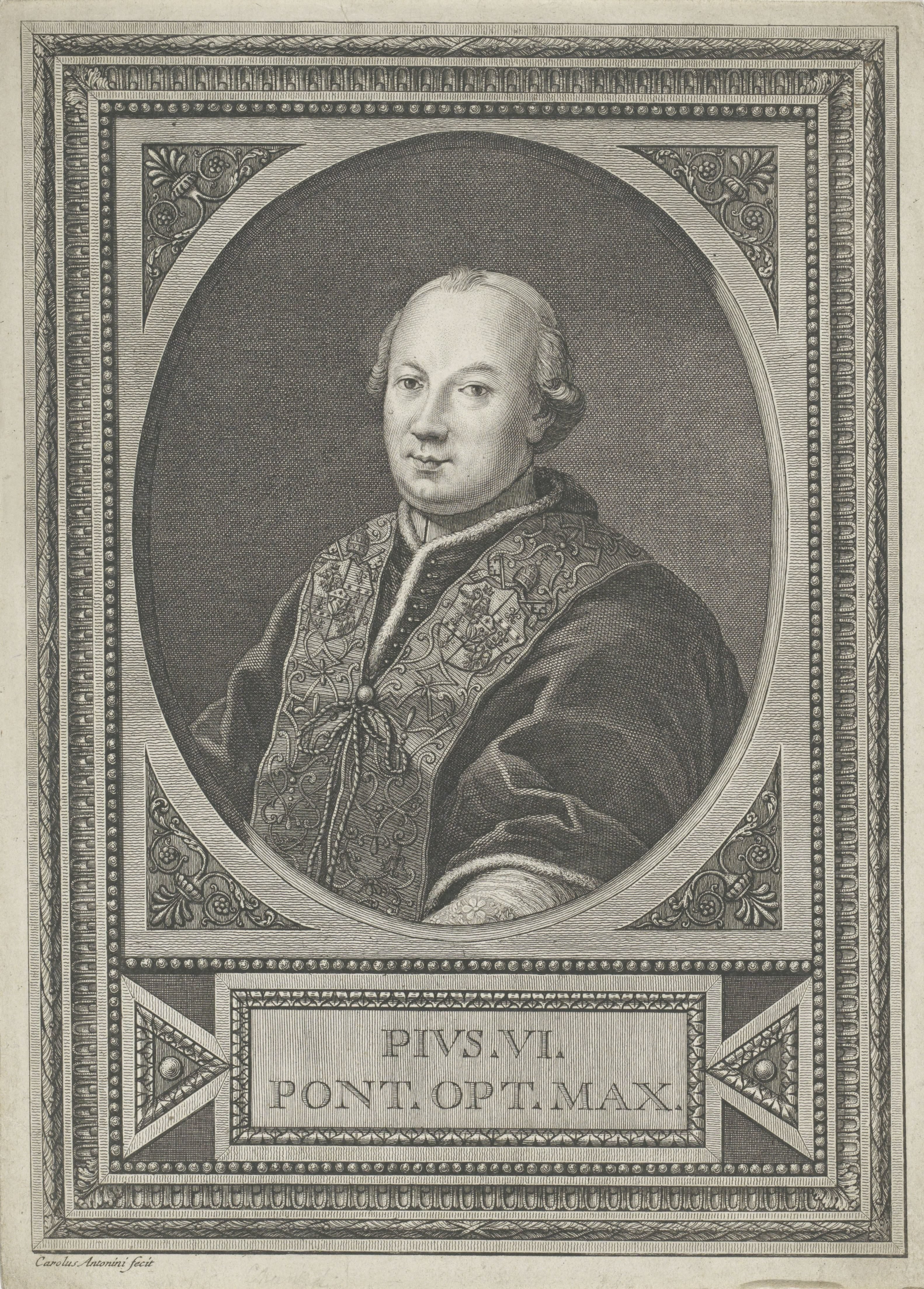 Portret van paus Pius VI