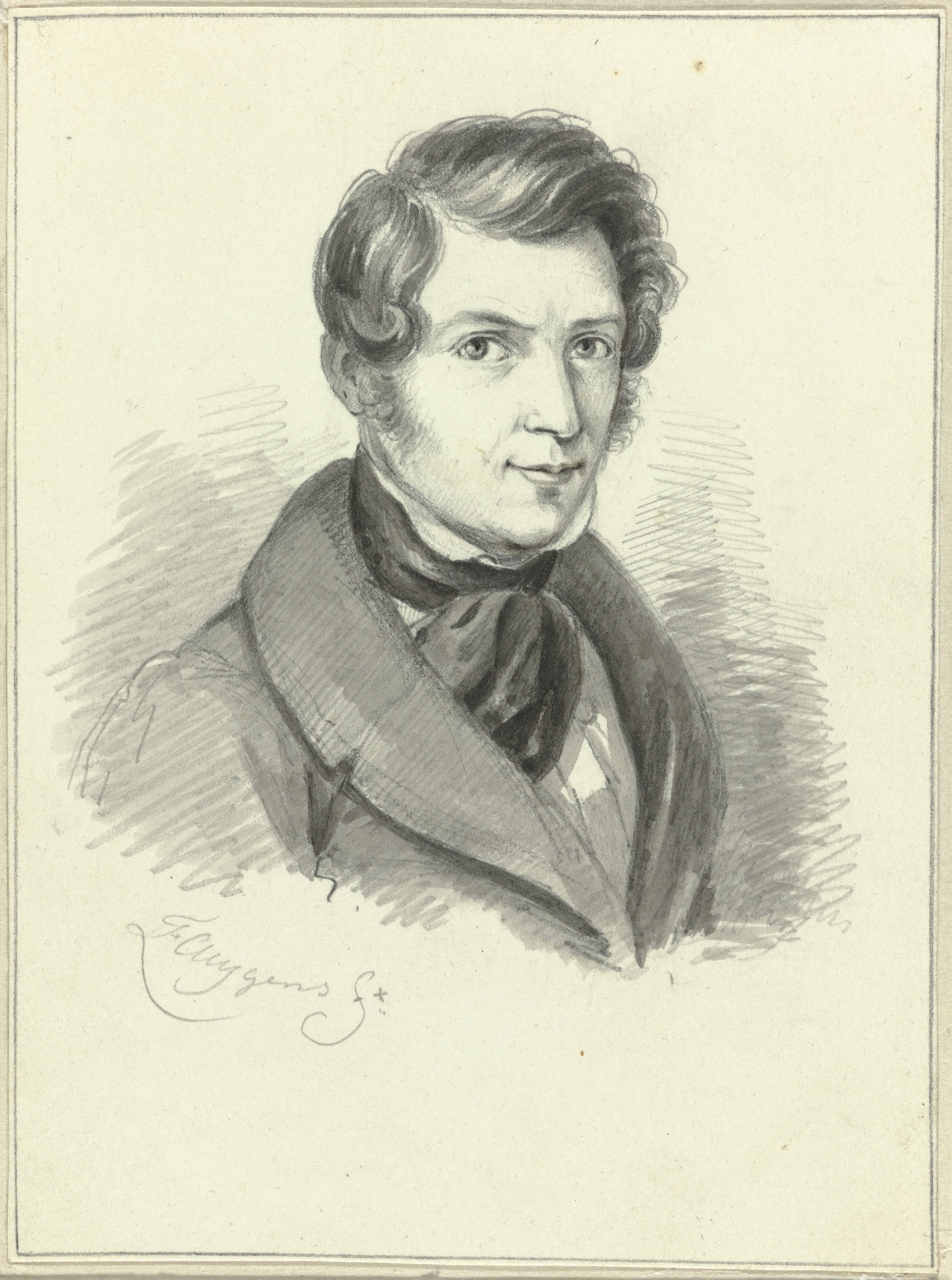 Zelfportret van Frederik Lodewijk Huygens