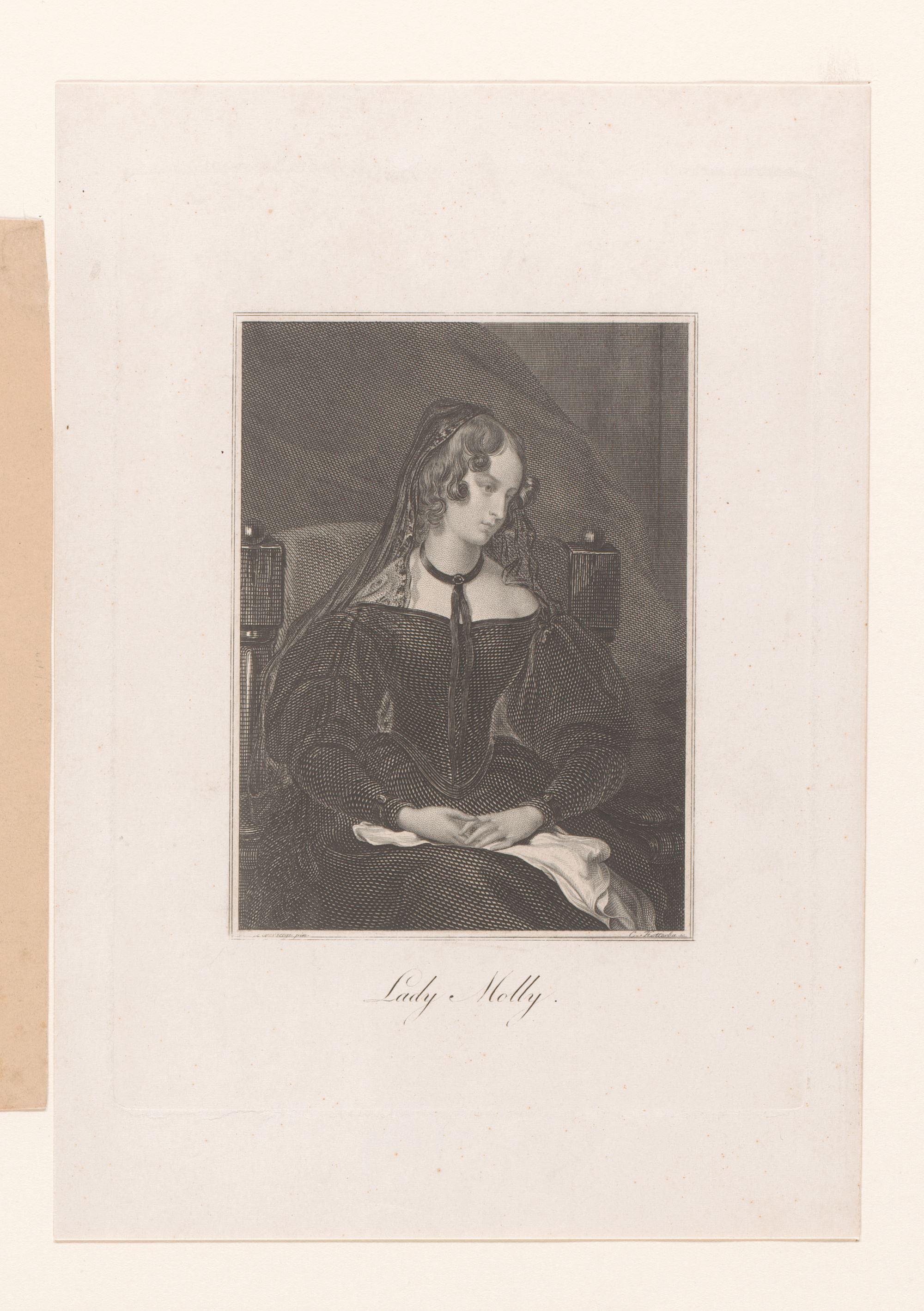 Portret van een onbekende vrouw, mogelijk Lady Molly