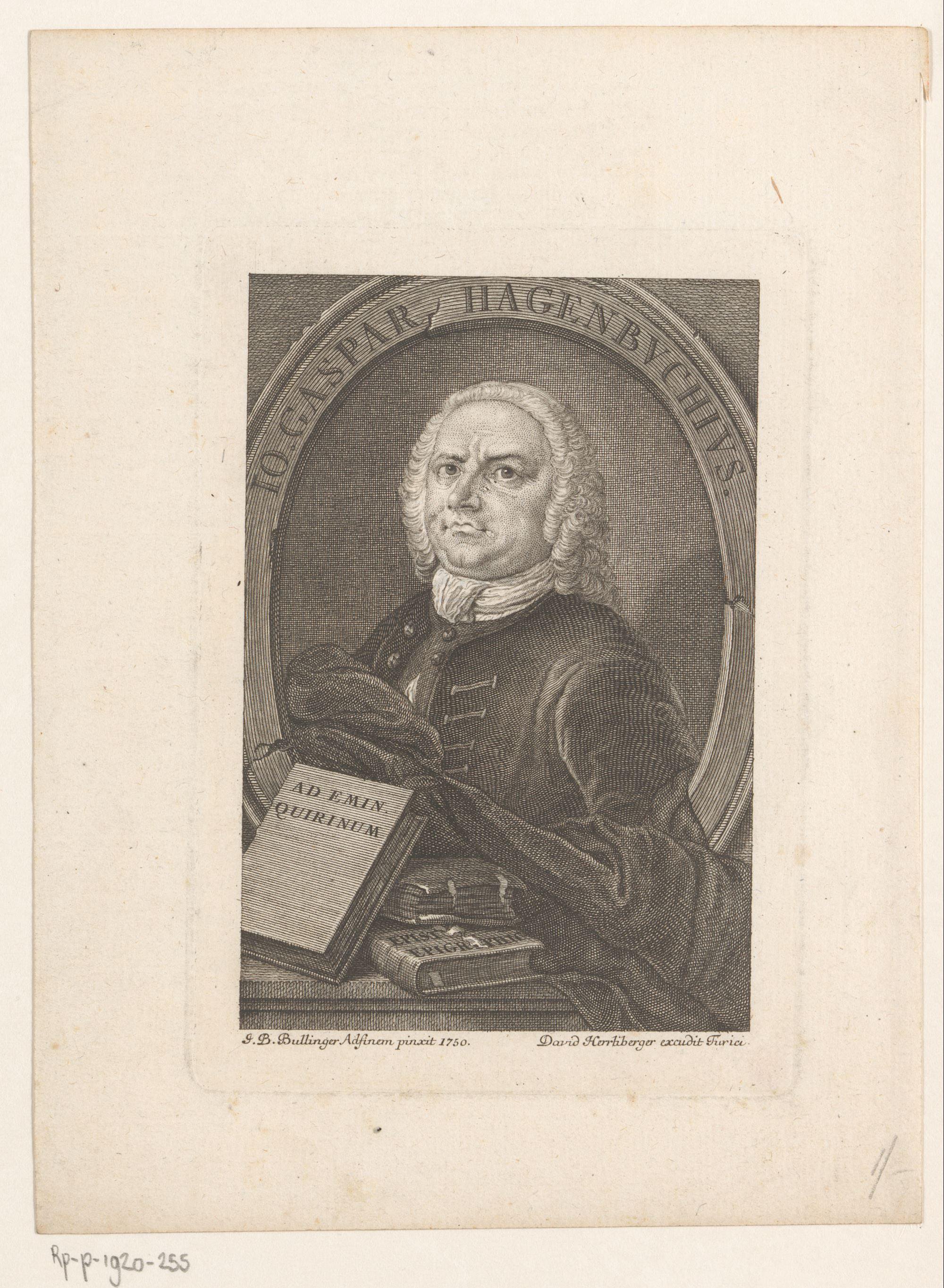 Portret van Johann Kaspar Hagenbuch