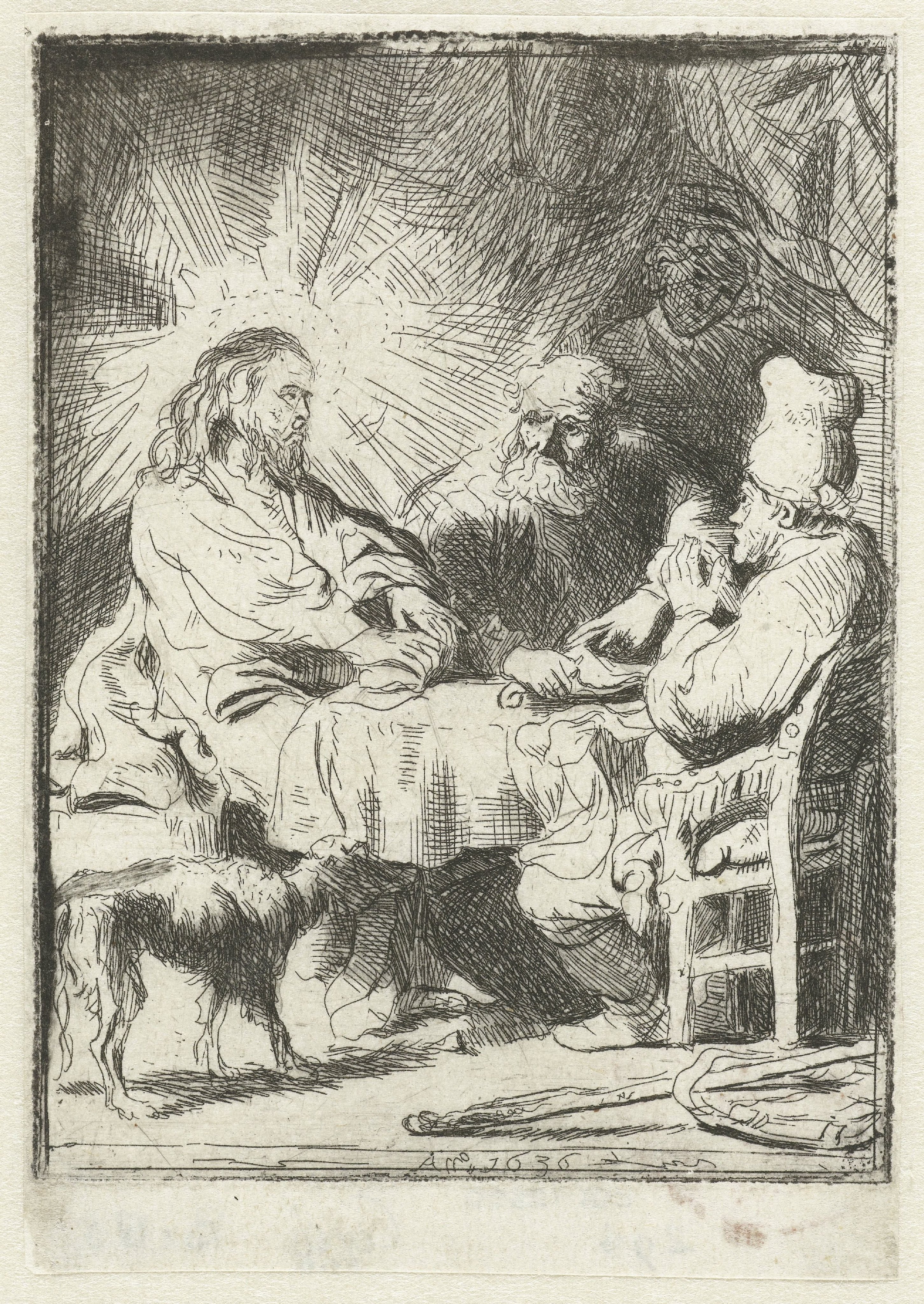 Christus at Emmaus: the smaller plate