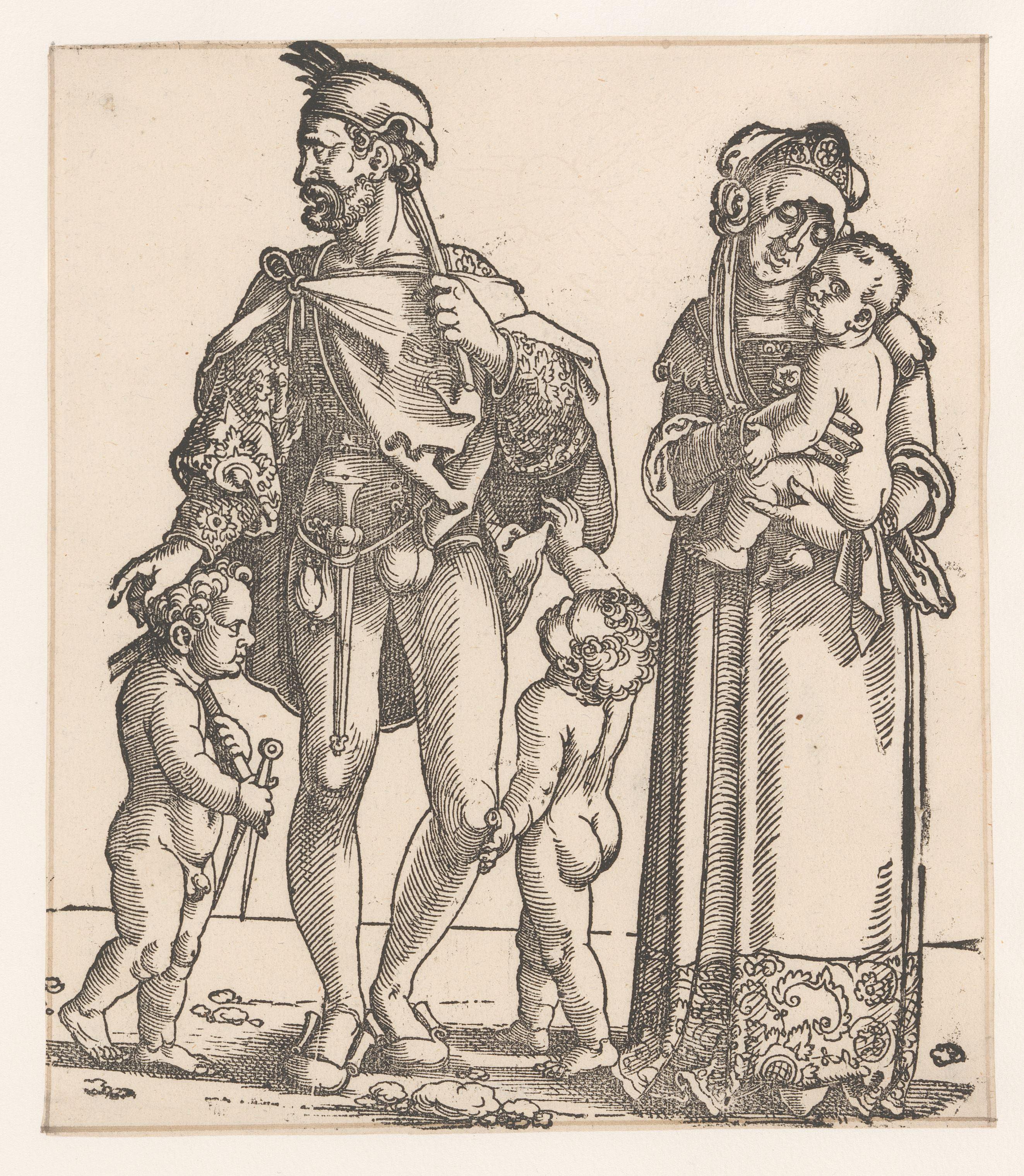 Jered met zijn vrouw en kinderen