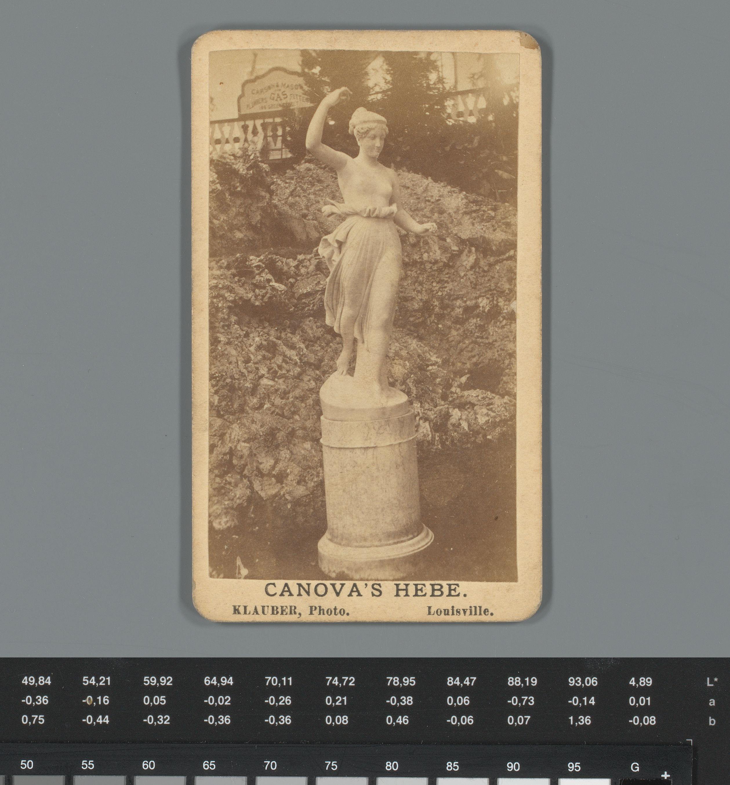 Fotoreproductie van een sculptuur van M. Muldoon & Company uit Louisville, Kentucky