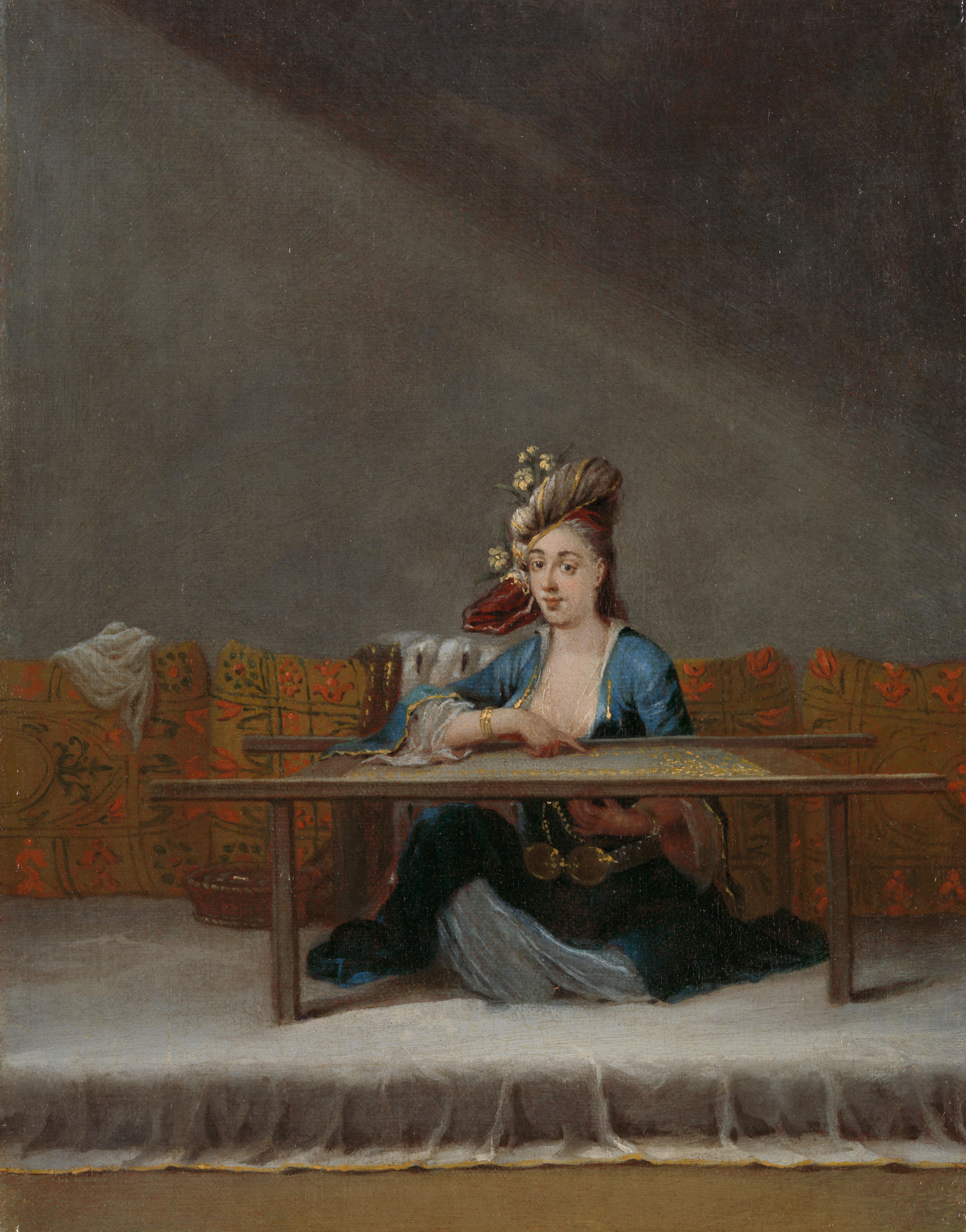 Turkish Woman at her Embroidery Frame