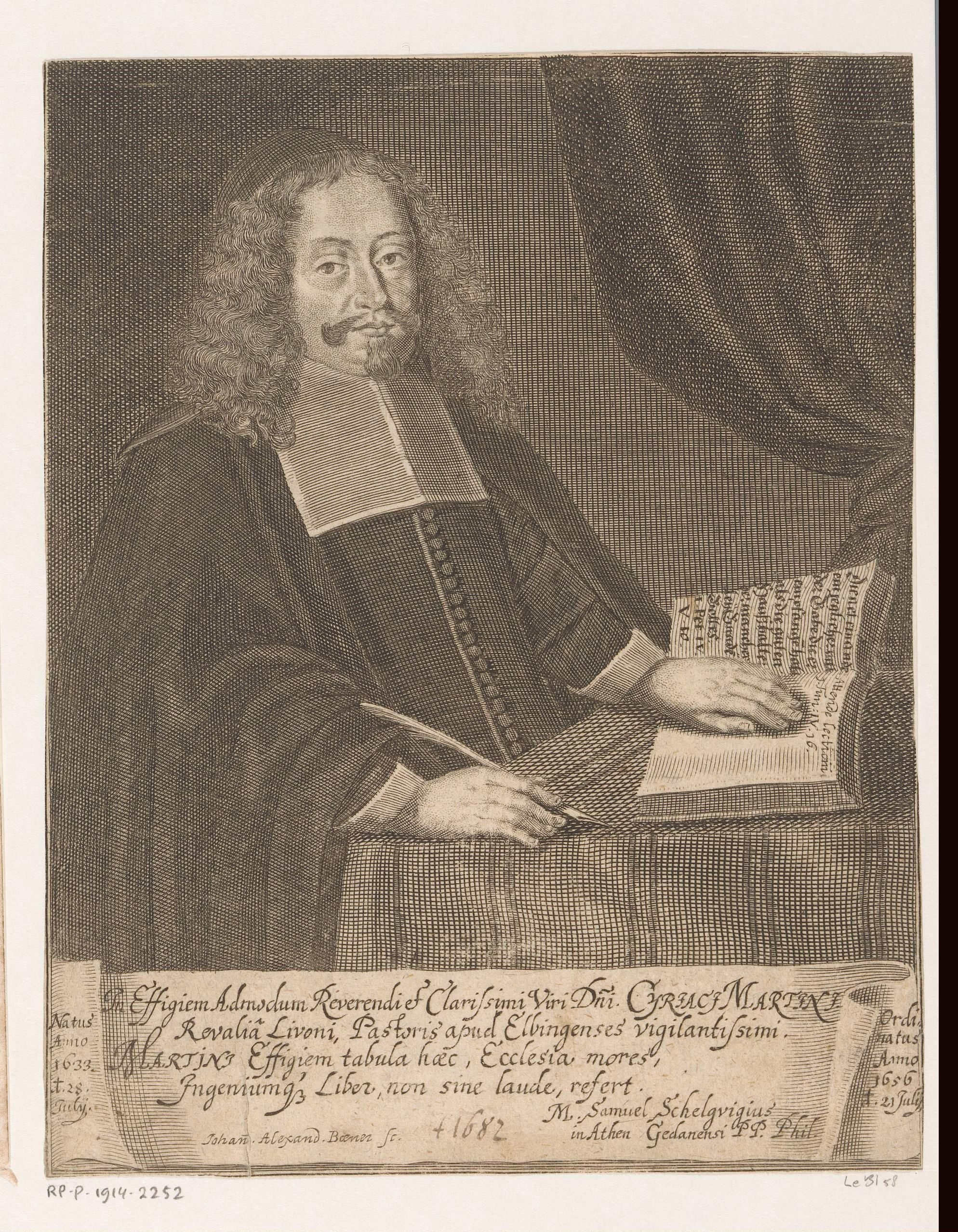 Portret van Cyriacus Martini