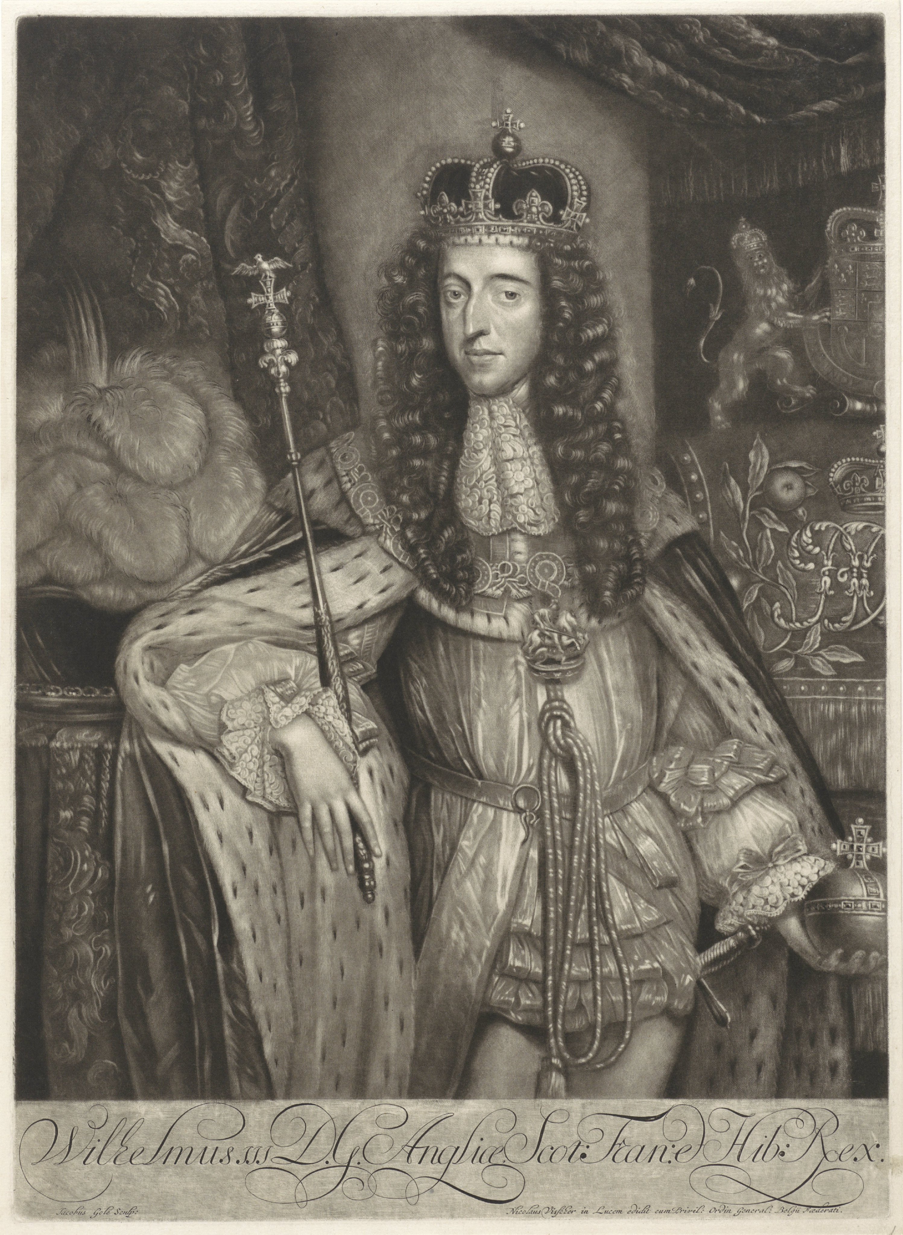 Portret van Willem III, prins van Oranje-Nassau, koning van Engeland